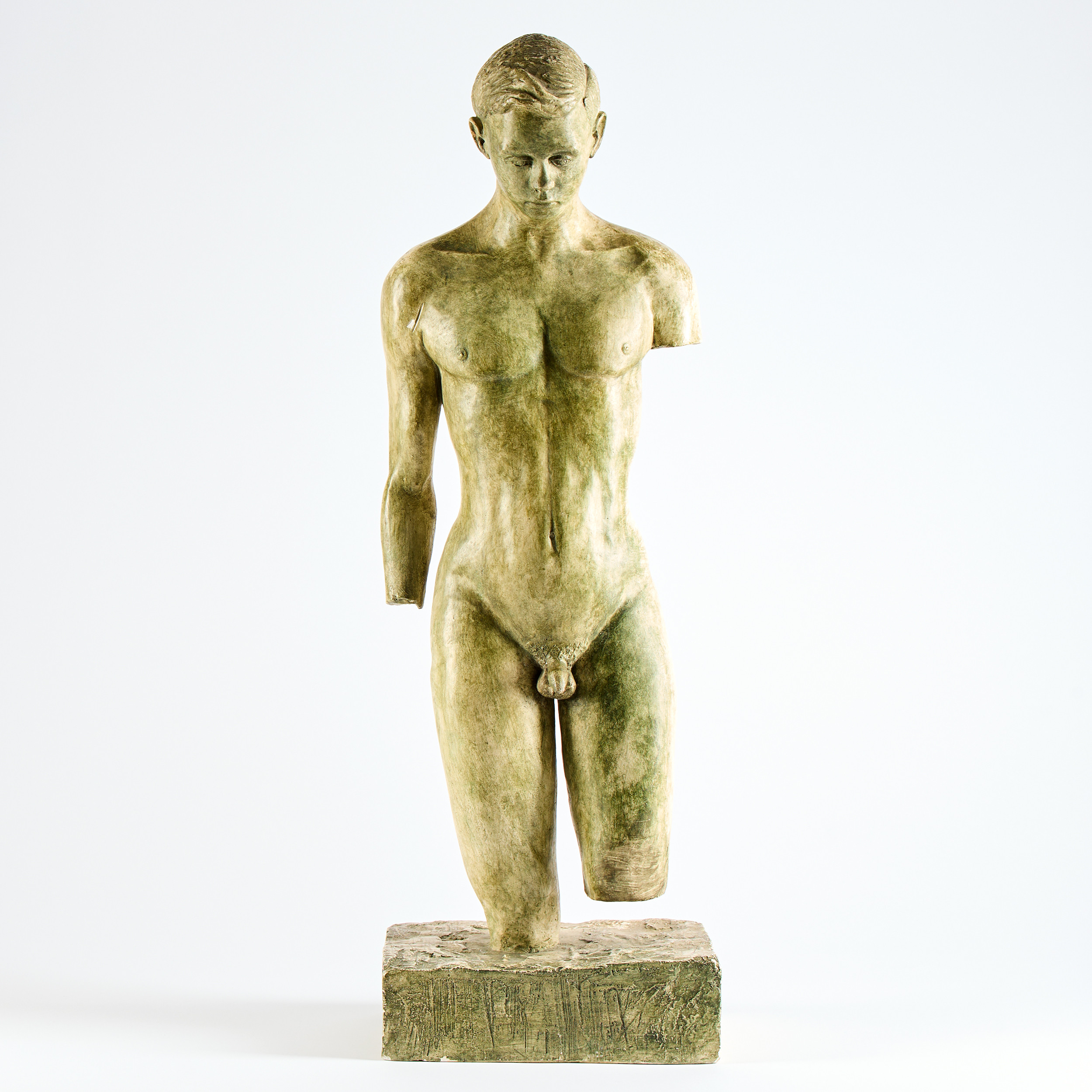 NILS ERIC SANTESSON (1873-1960). Skulptur, stående nakenmodell, signerad.