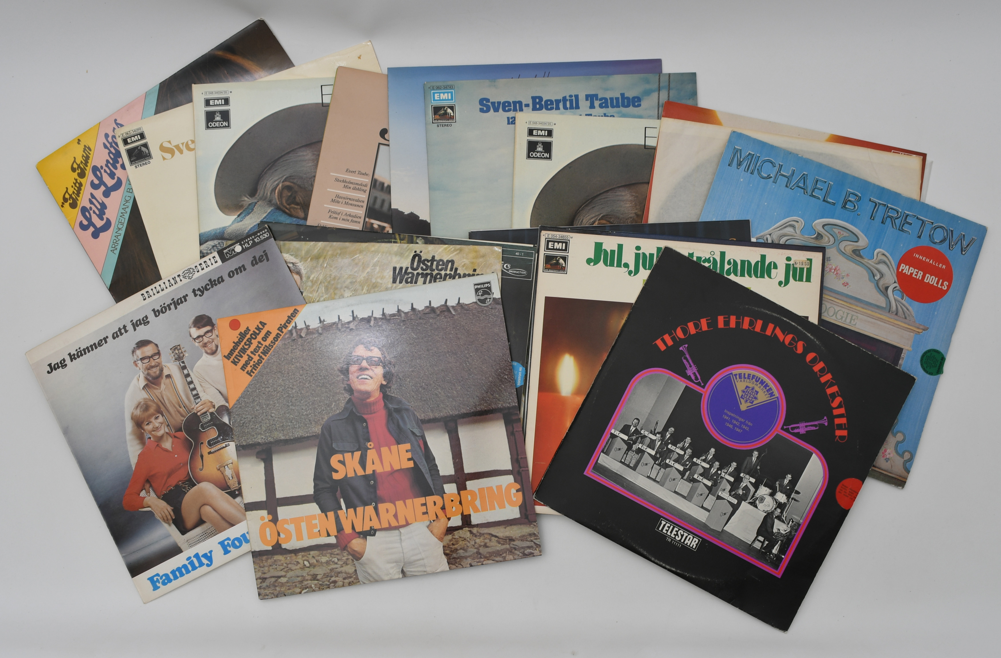 Vinyl skivor Pop, Schlager, Visor. 22 skivor.