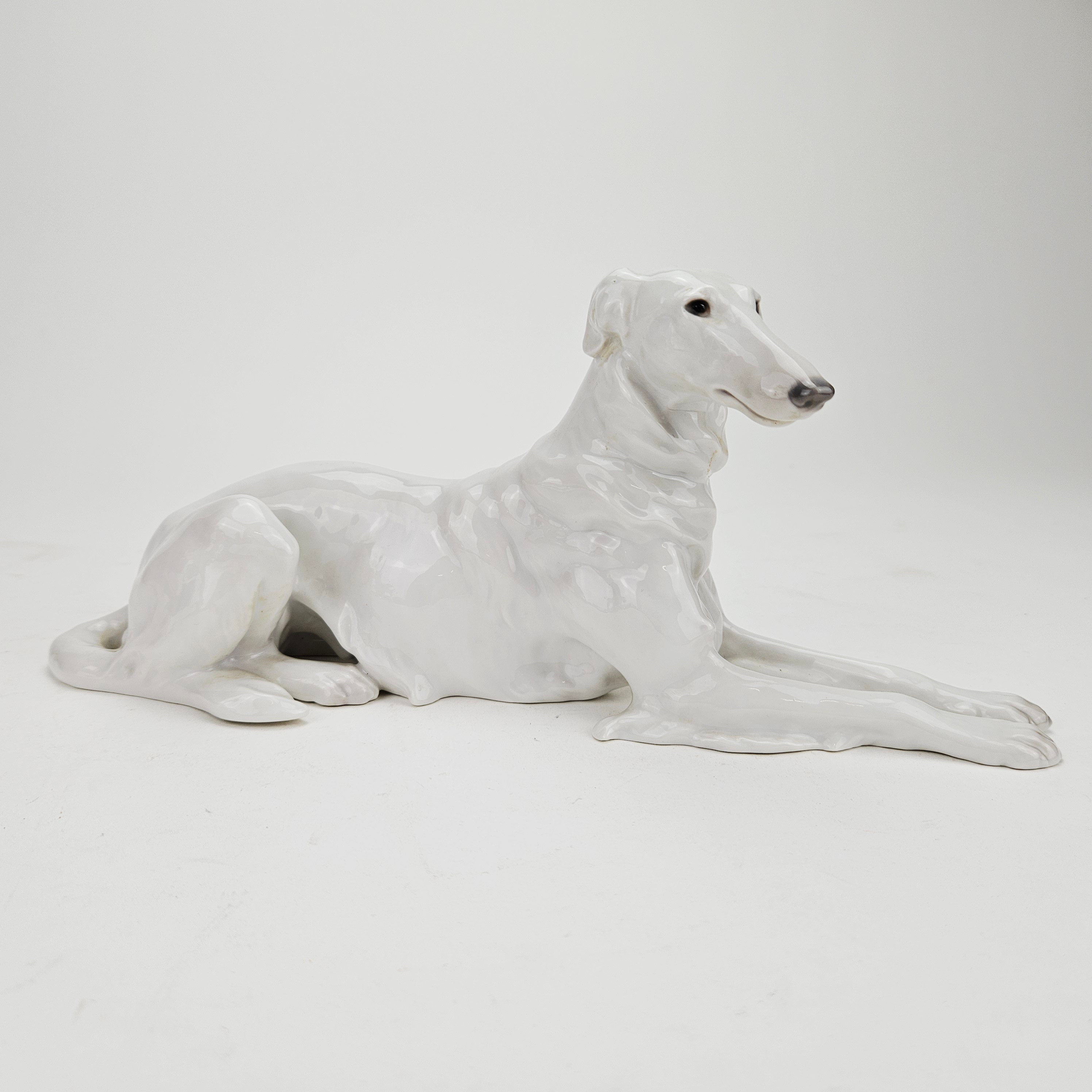 FIGURIN, porslin, Borzoi, Lauritz Jensen, Bing & Gröndahl, Danmark.