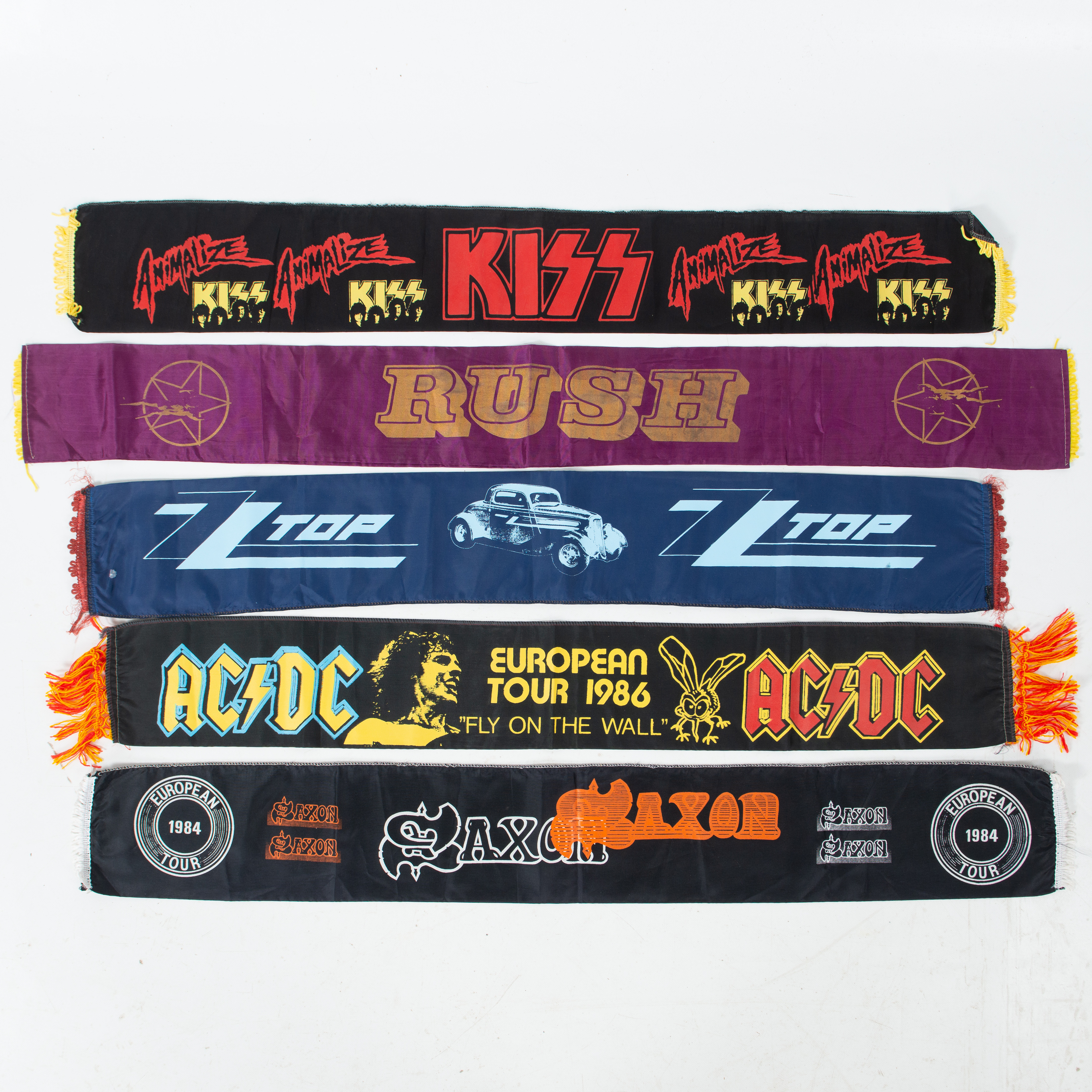 5ST KONSERT HALSDUKAR, RUSH, ZZ TOP, SAXON, AC/DC, KISS.