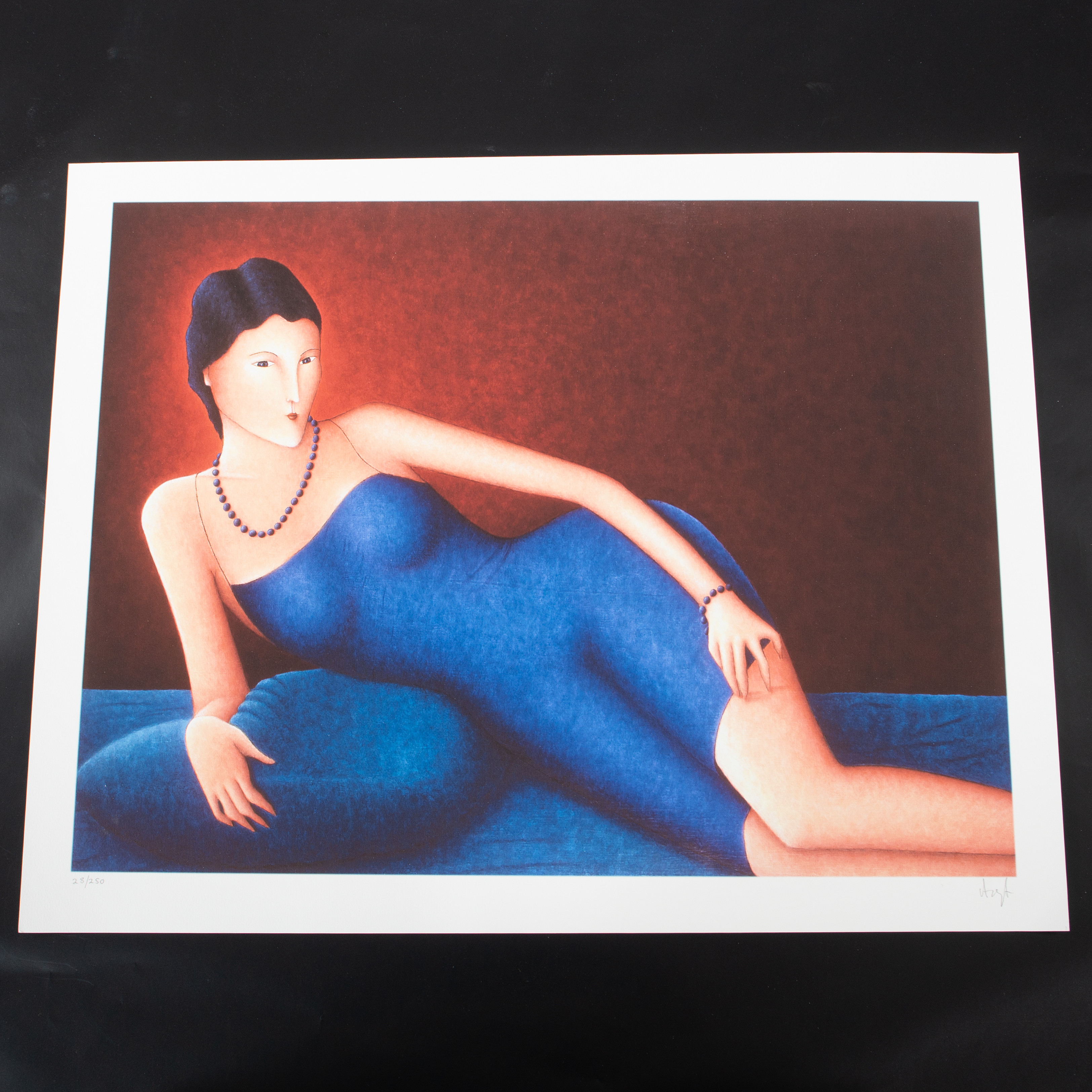 RALF ARZT. Färglitografi, "Lady".