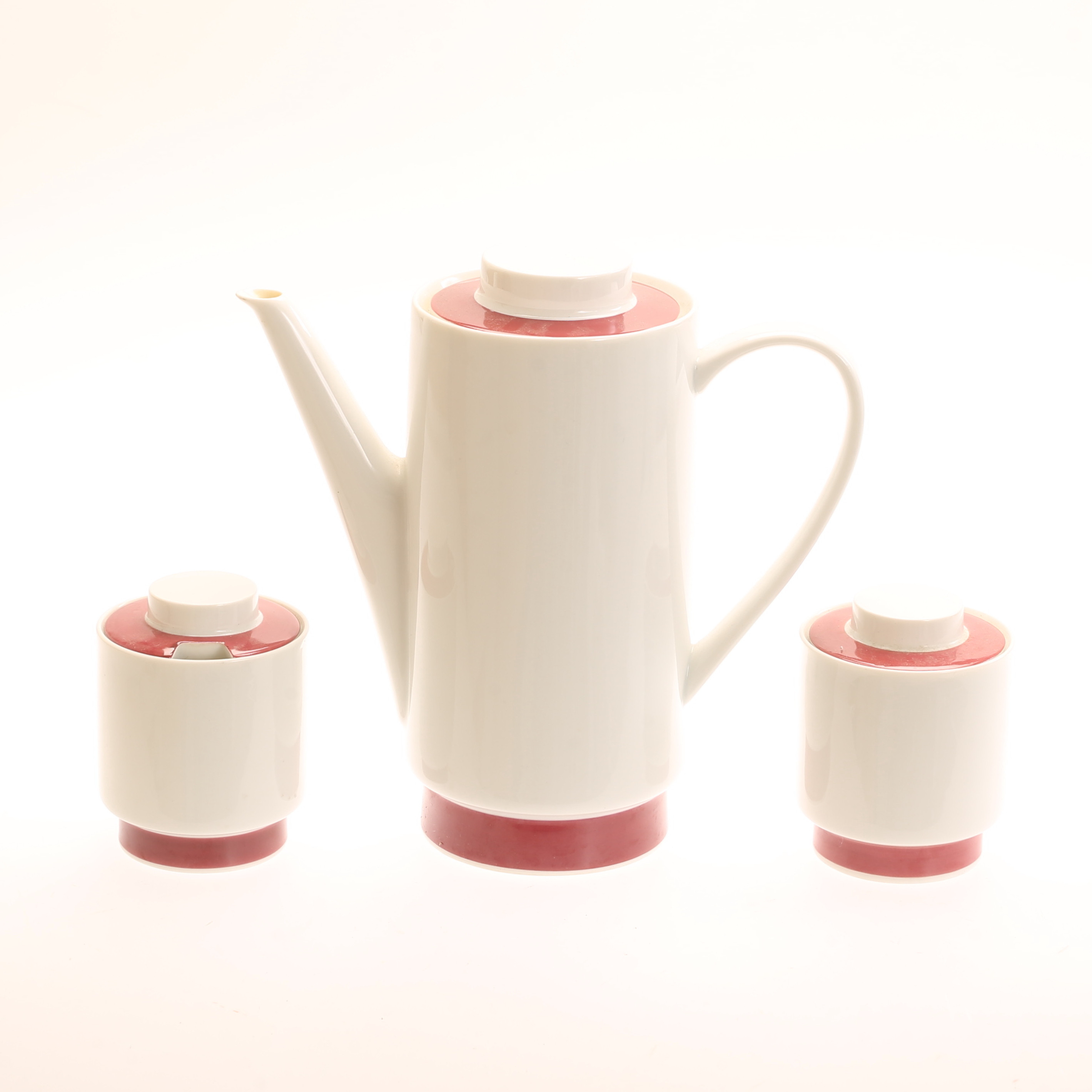 SERVISDELAR, 3 stycken, porslin, Melitta.