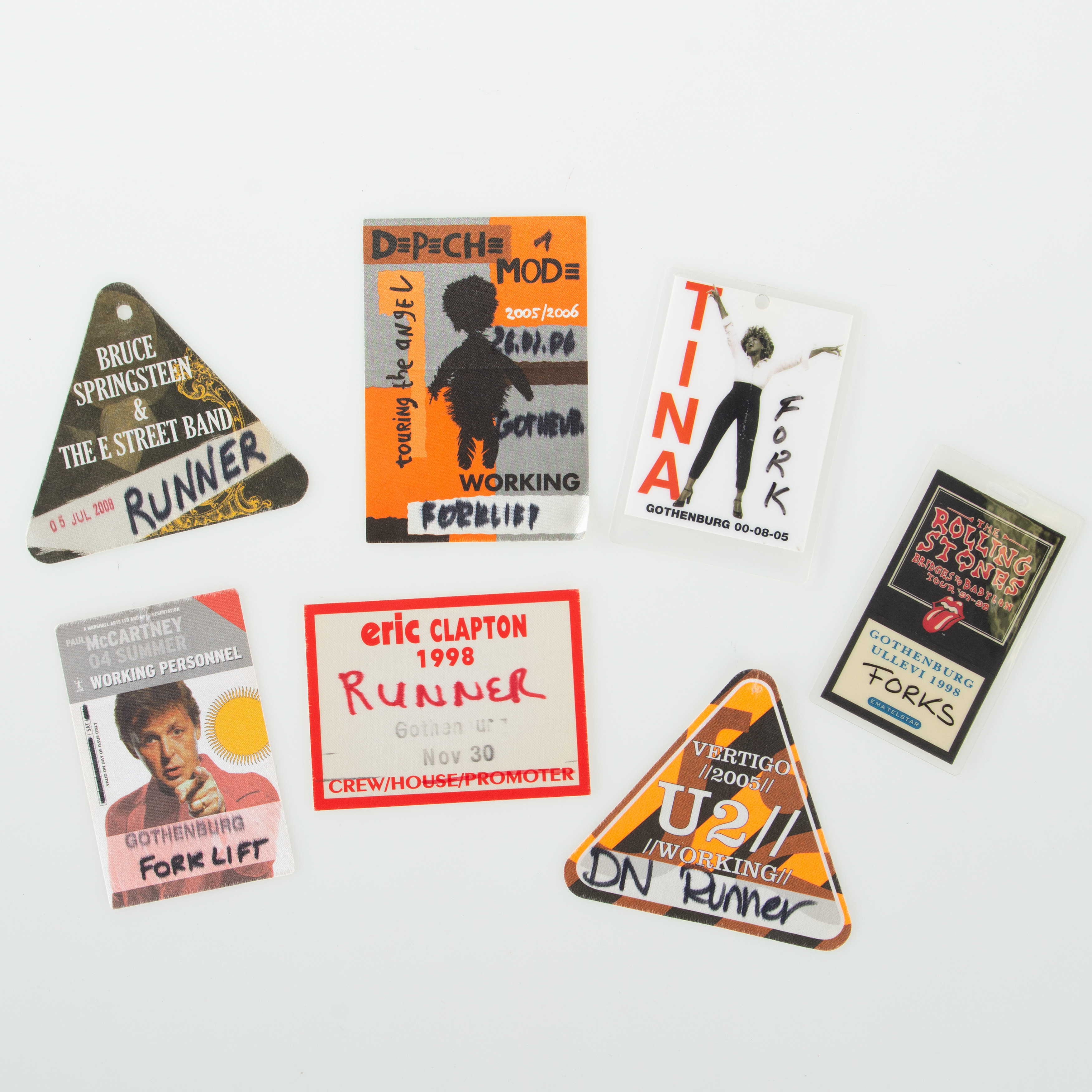 BACKSTAGE PASS, KONSERTER UNDER 80-00 TALET, ULLEVI SAMT SCANDINAVIUM.