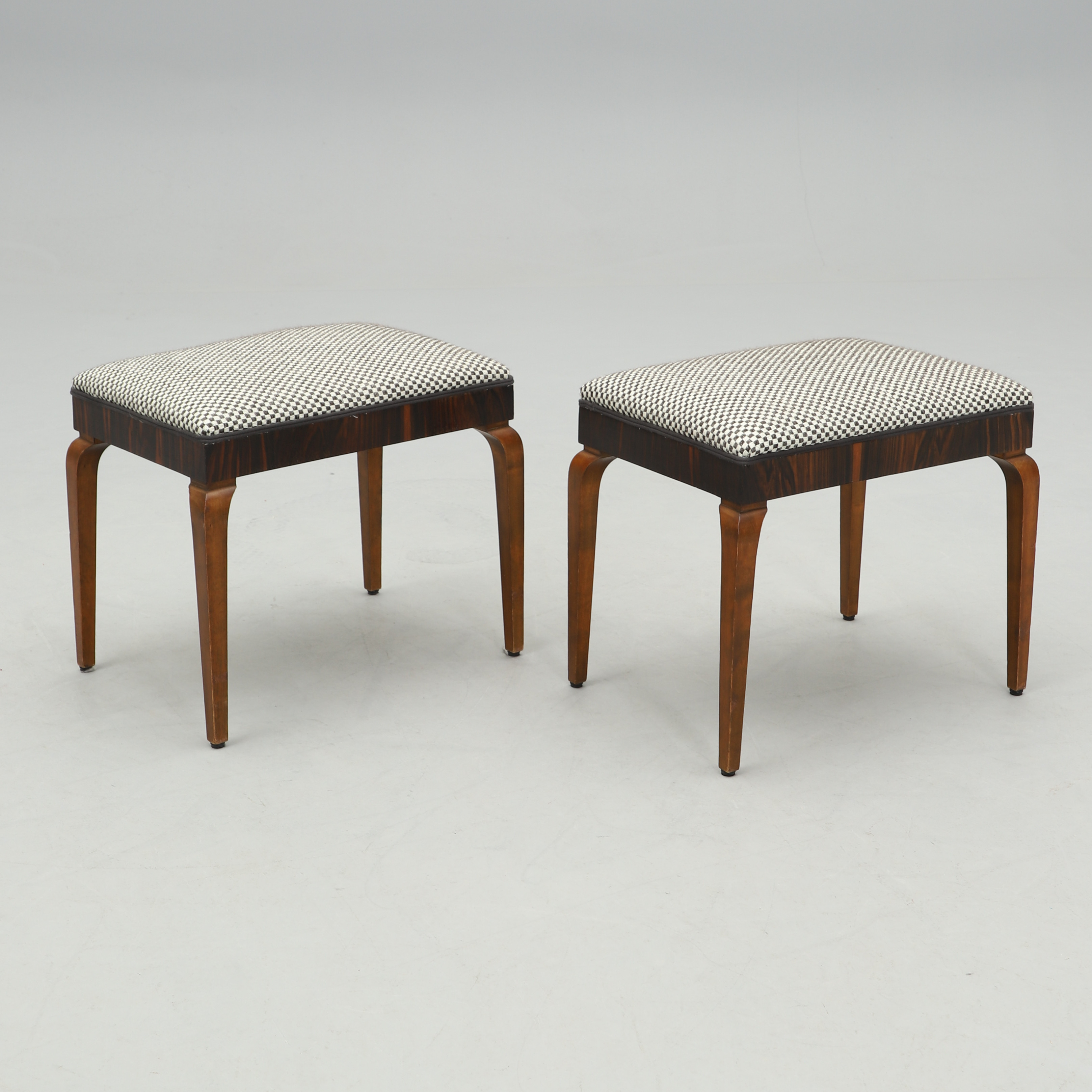 TABURETTER, ett par, art deco/Swedish grace, 1930-tal.