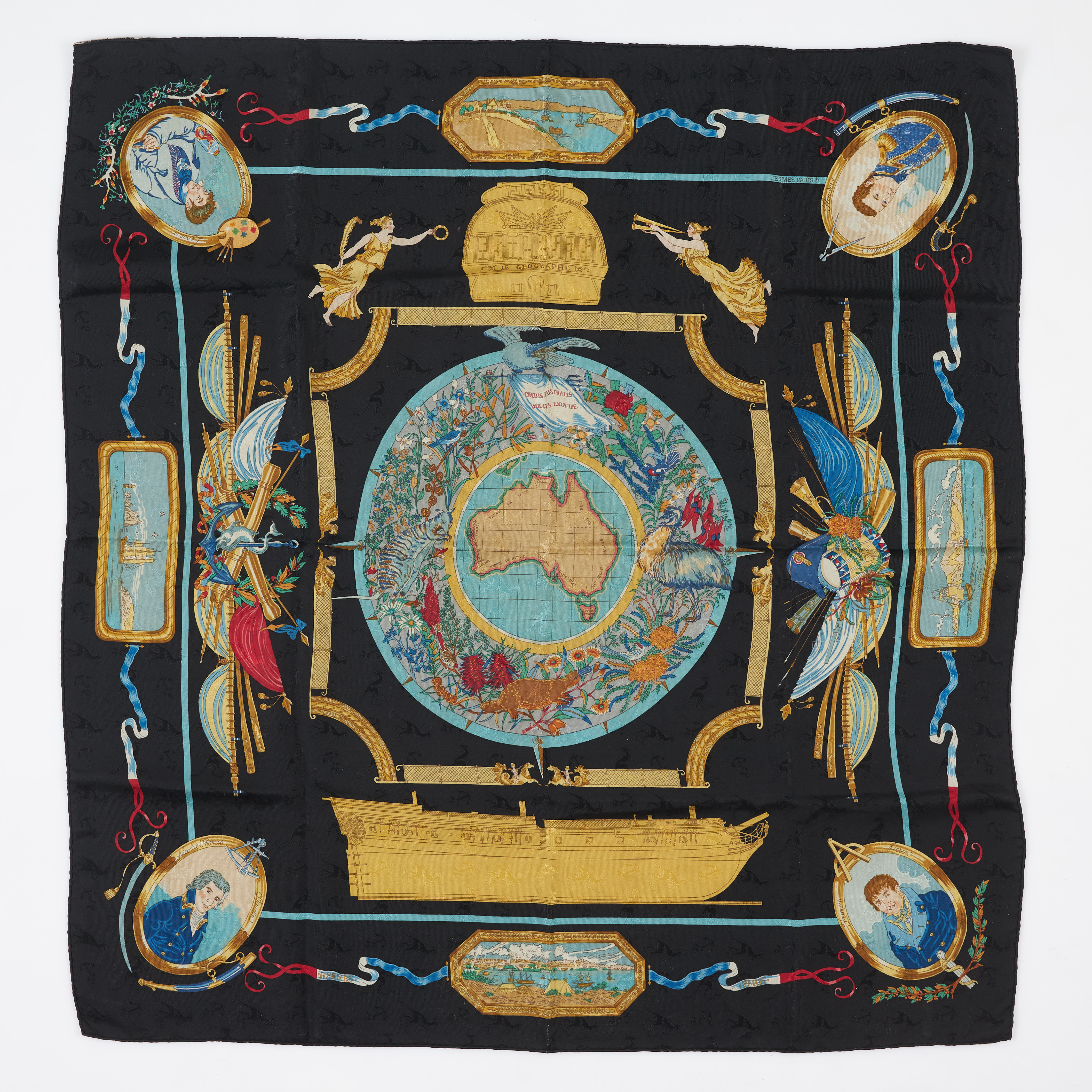 HERMES. Paris. Design: Sandra Laroche, 'Le Géographe', siden.
