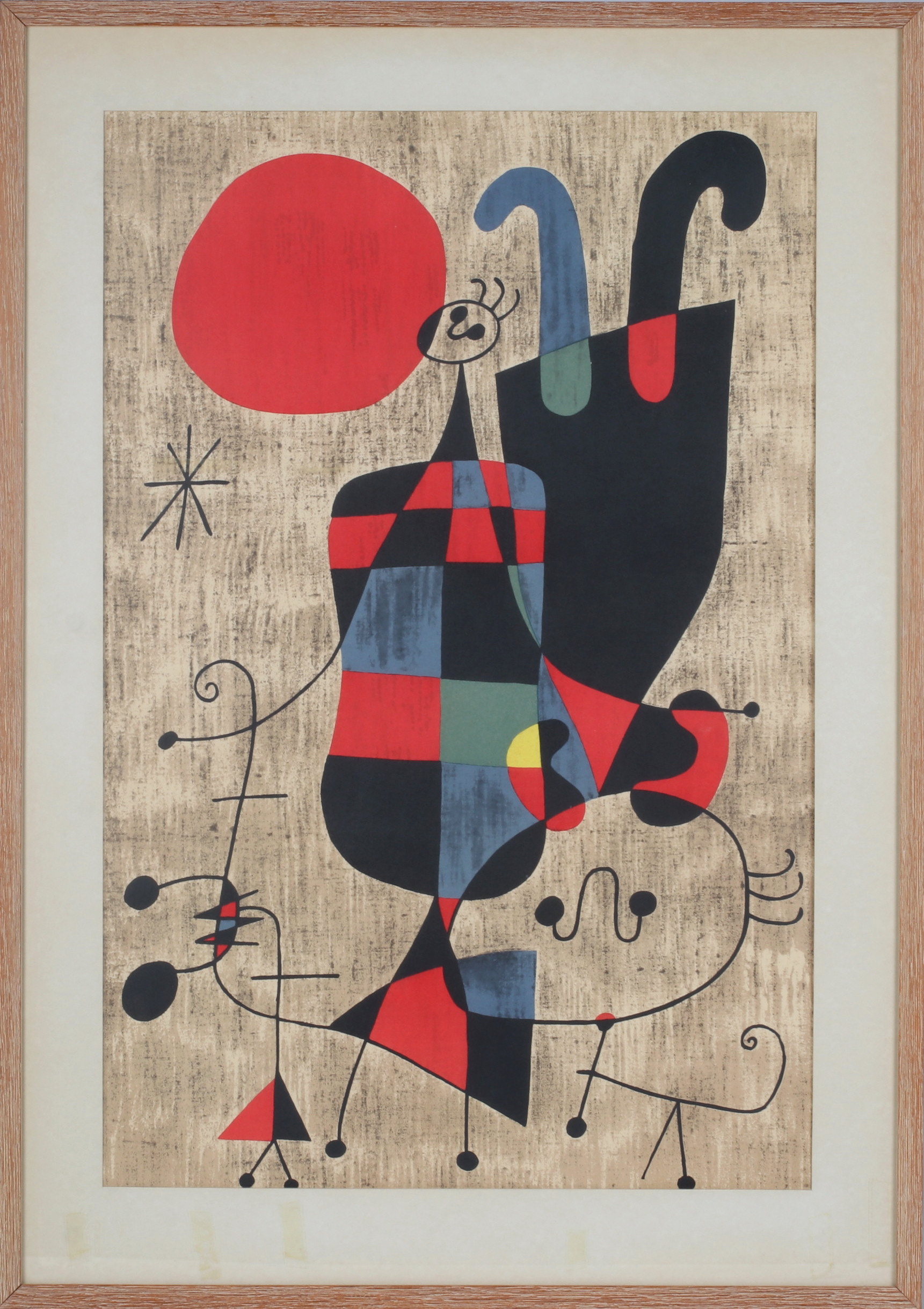 JOAN MIRÓ. EFTER. "Personnages Inversés", tryck.