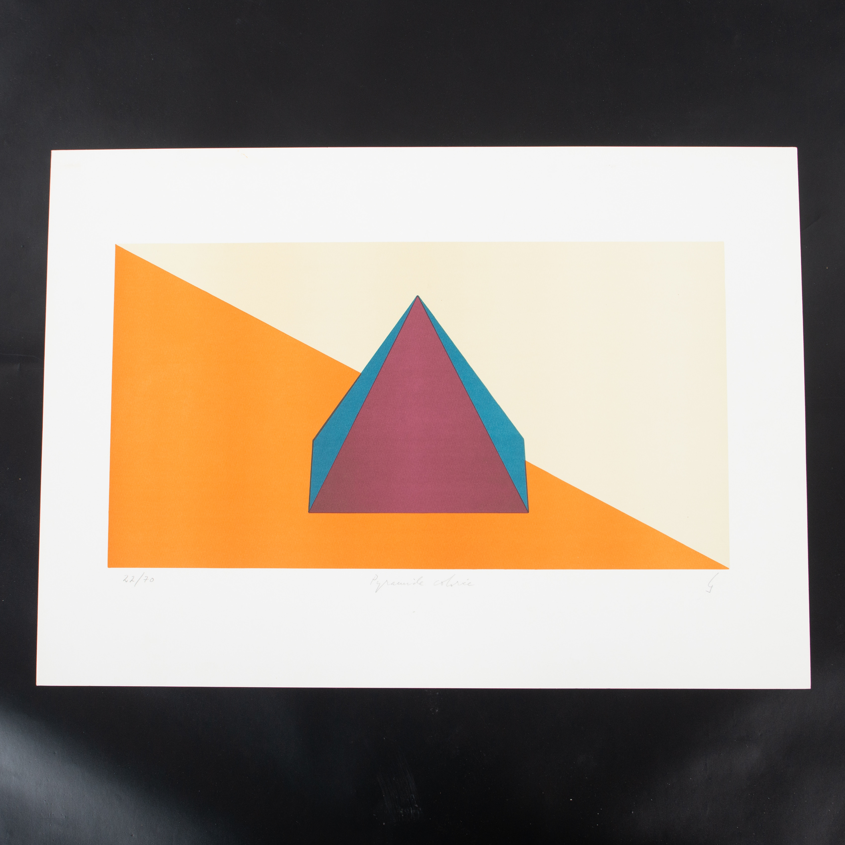 CHRISTER GRÖNEVALL. Färglitografi, "Pyramid".