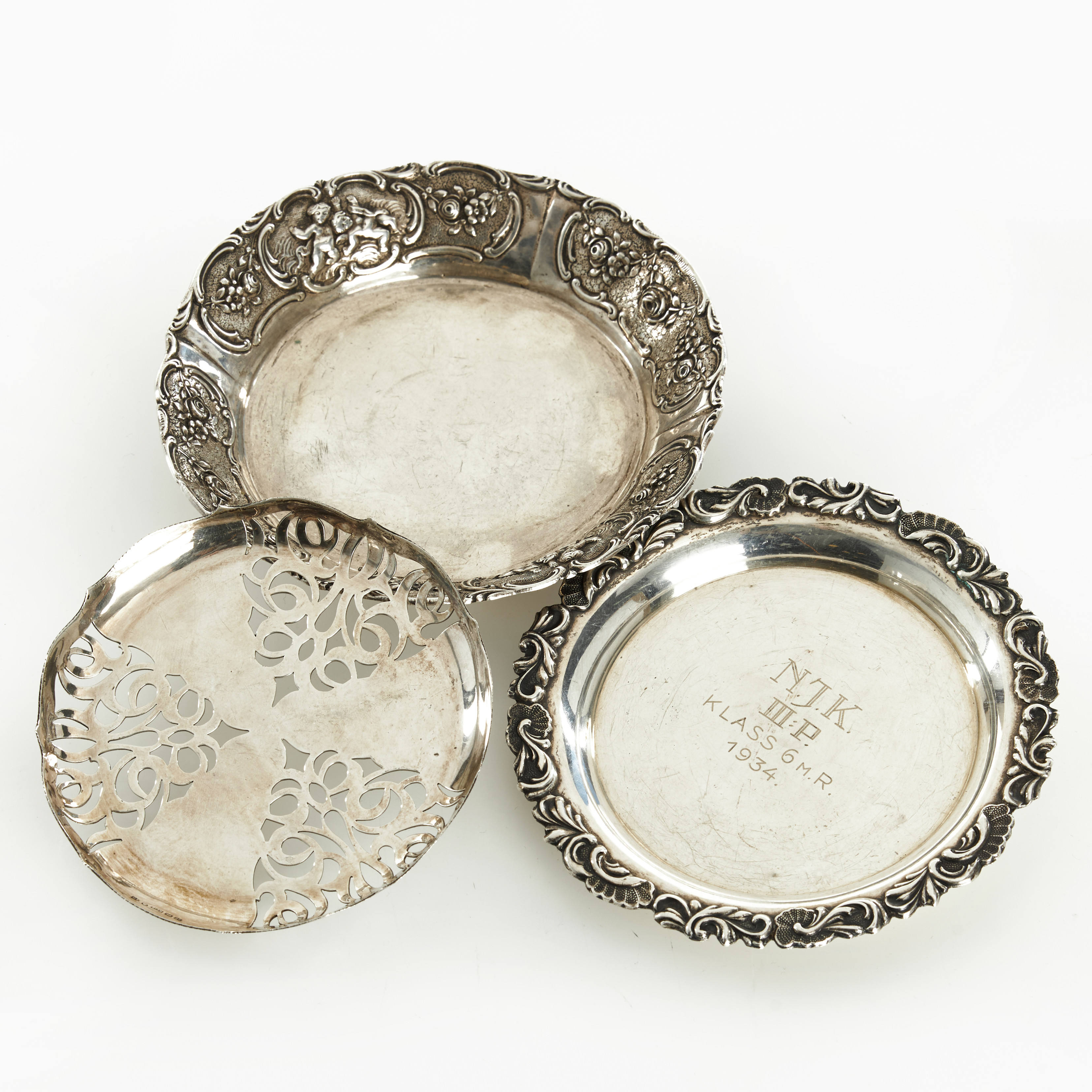 NÅLFAT, 3 st, silver, finska stämplar.