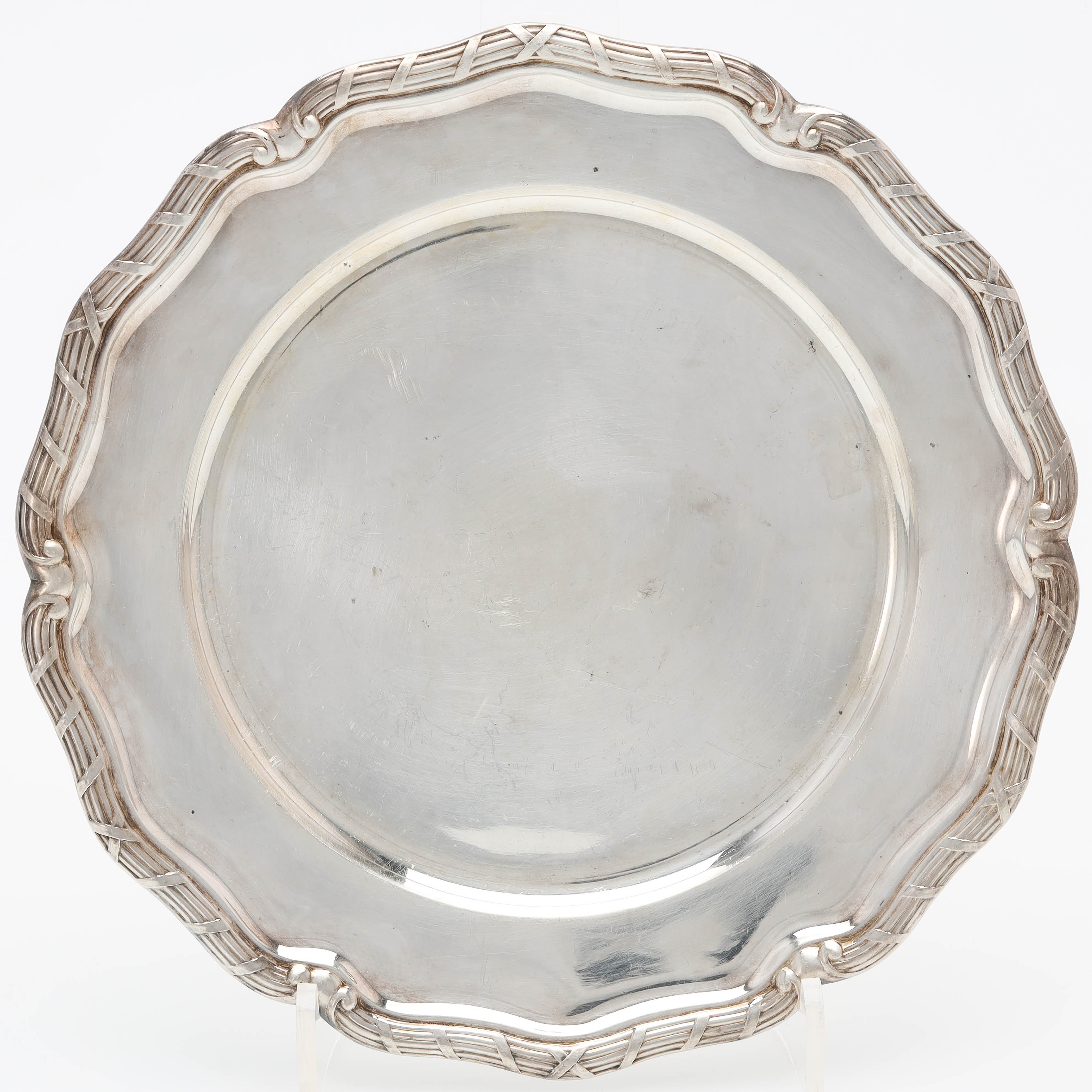 C.G. HALLBERG. Bricka, silver, Stockholm 1928.