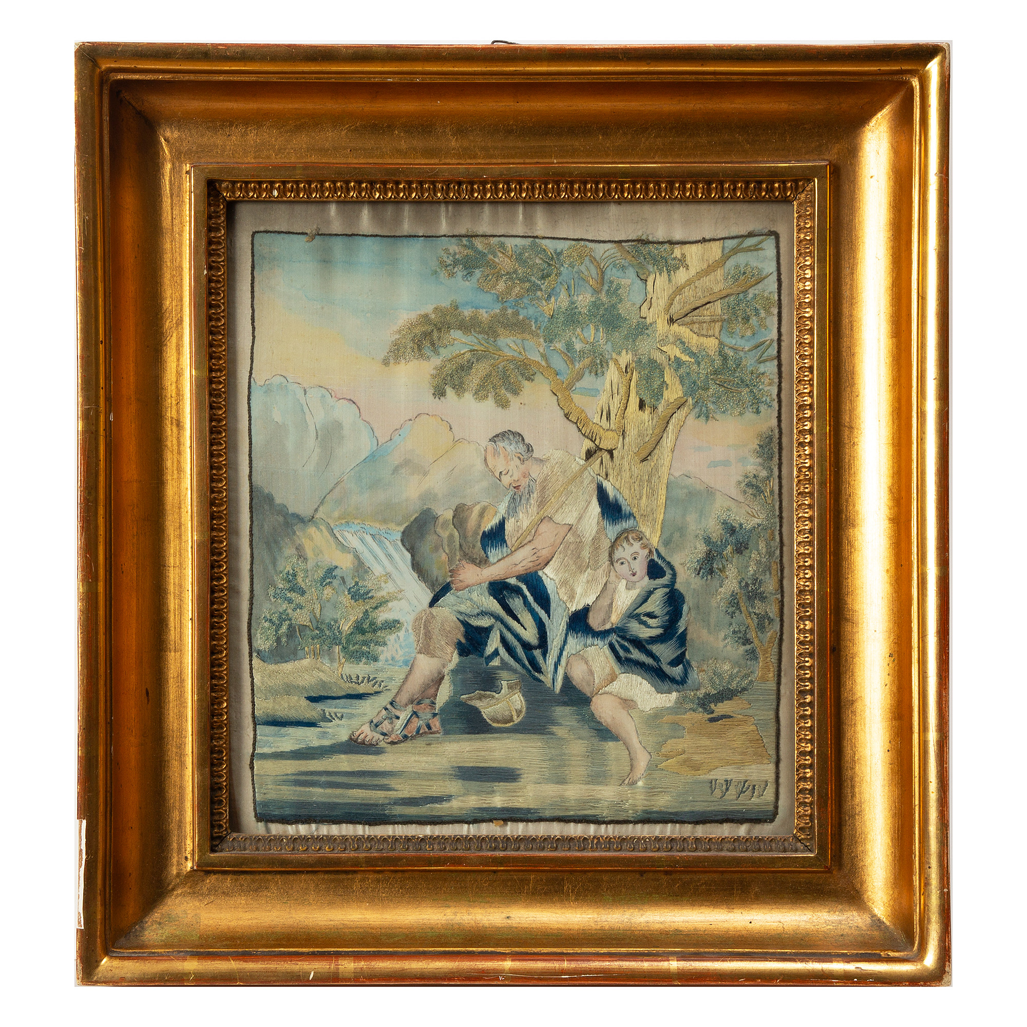 SIDENBRODERI. 1800-tal.