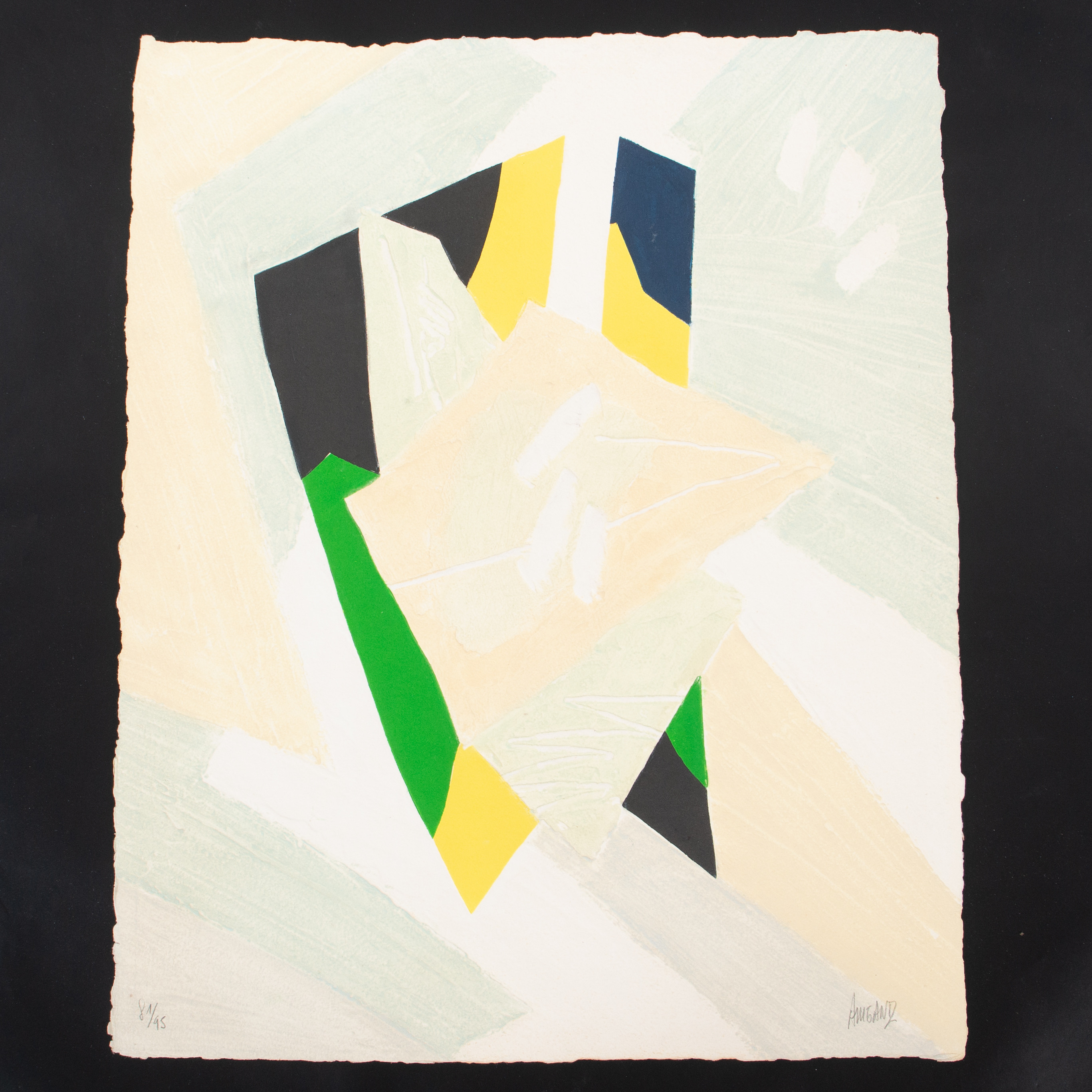 BERNARD ALLIGAND. Färgetsning med prägling, "Unveiled dream".