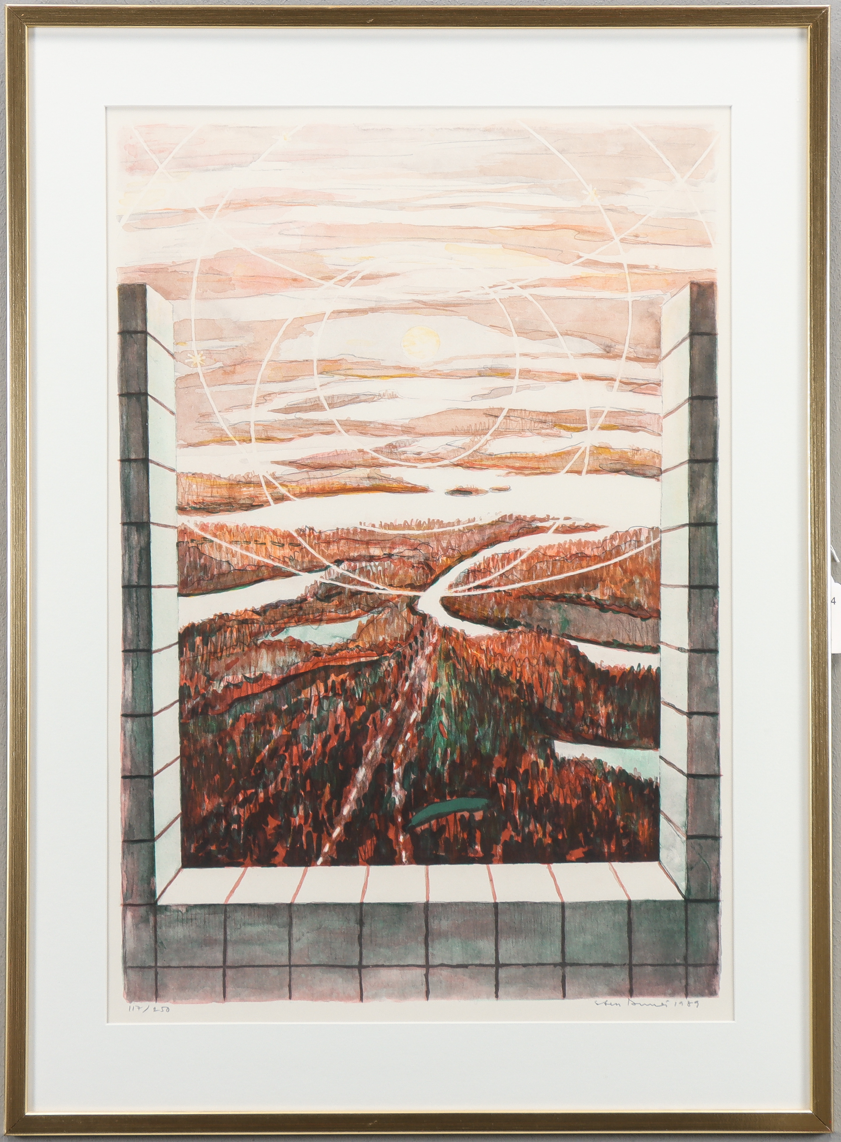 STEN DUNÉR. Litografi 117/250, signerad 1989.