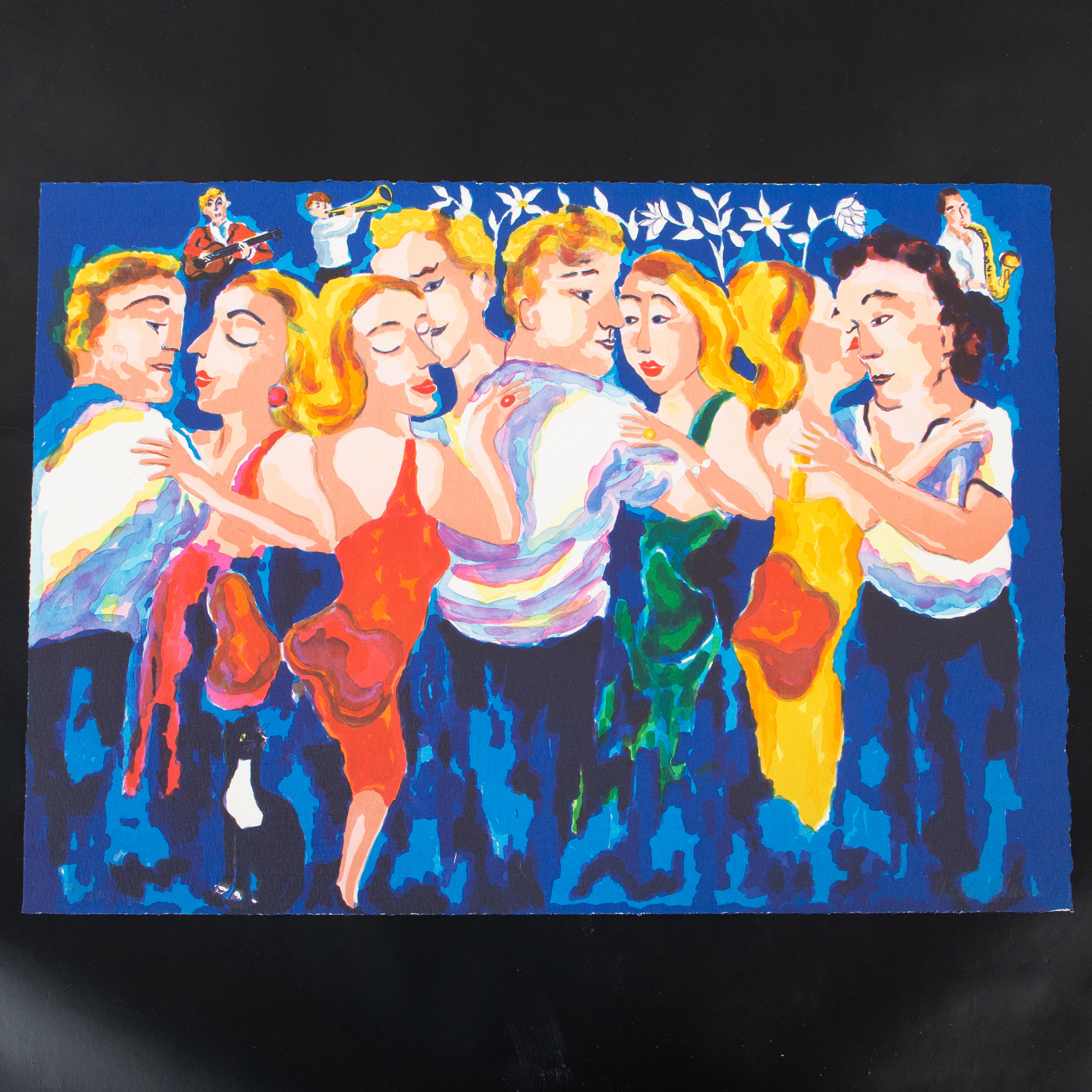 GUNILLA MANN. Färglitografi, "Dance".