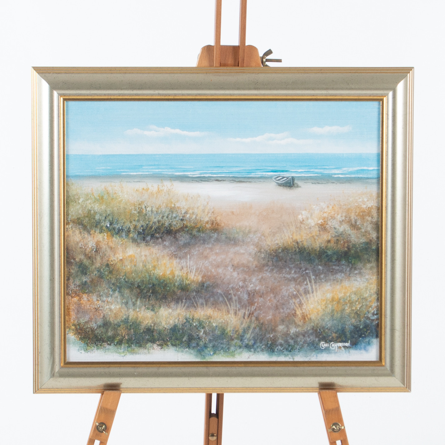 CLAES CASPERSSON. Olja på duk, "Vid stranden".