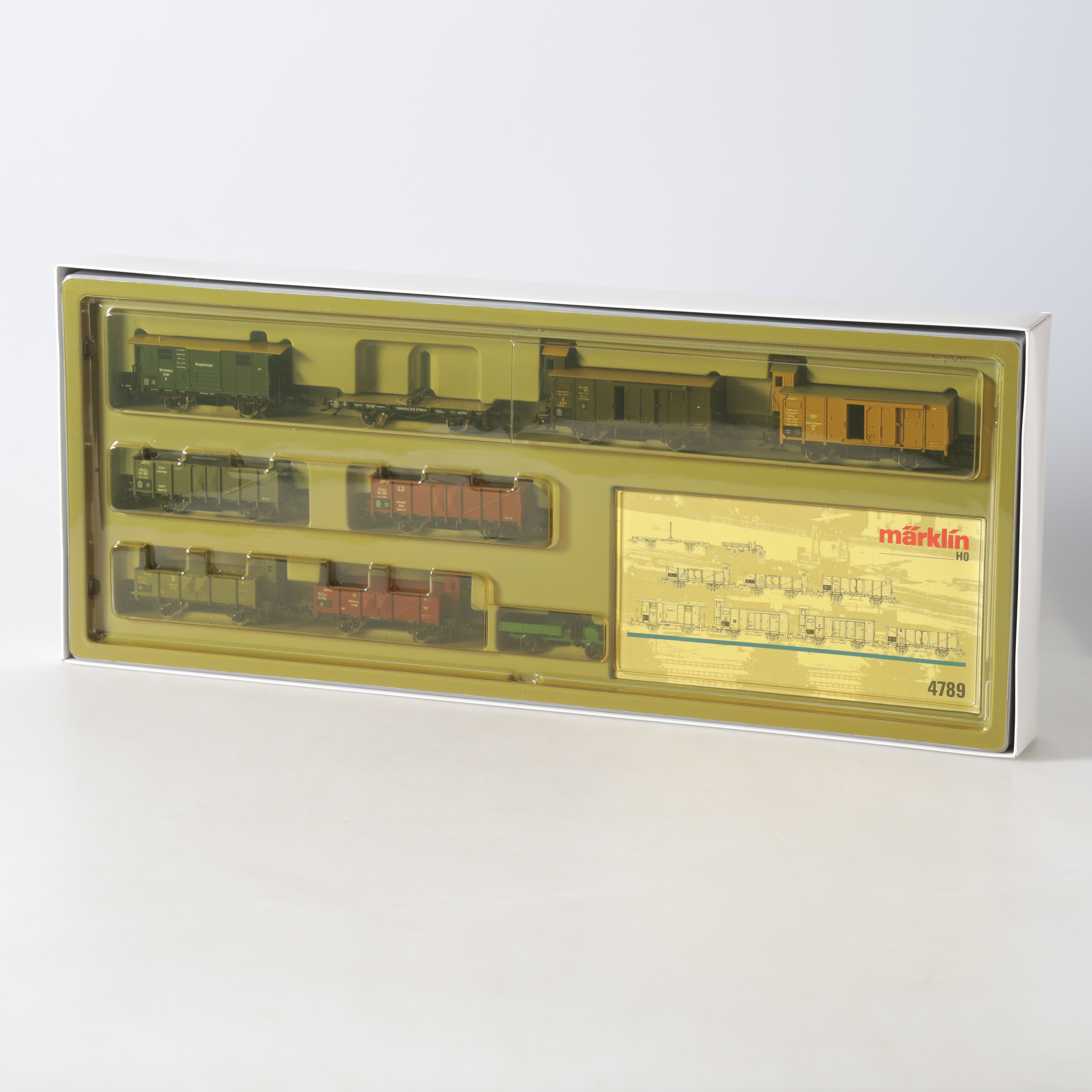 VAGNSET, 4789, H0, German state railroads car association car set, Märklin.