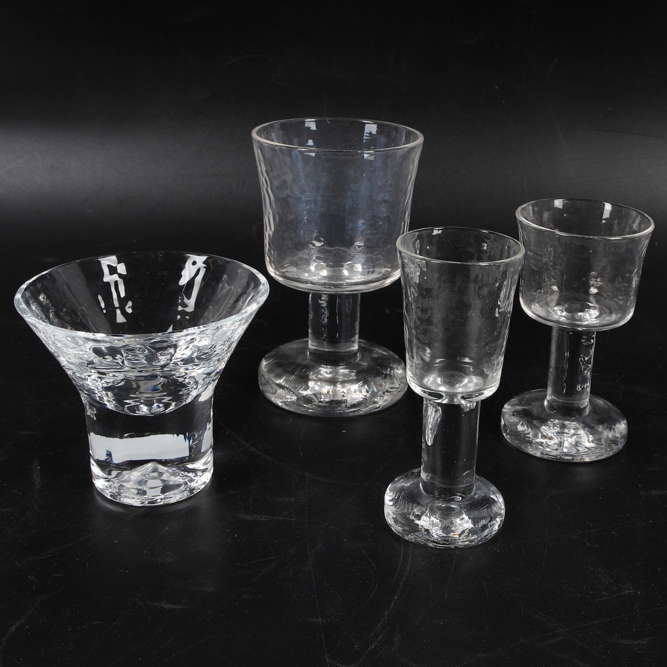 GÖRAN WÄRFF. Glasservisdelar, 31 delar, "Rustika", Pukeberg glasbruk, 1900-tal.