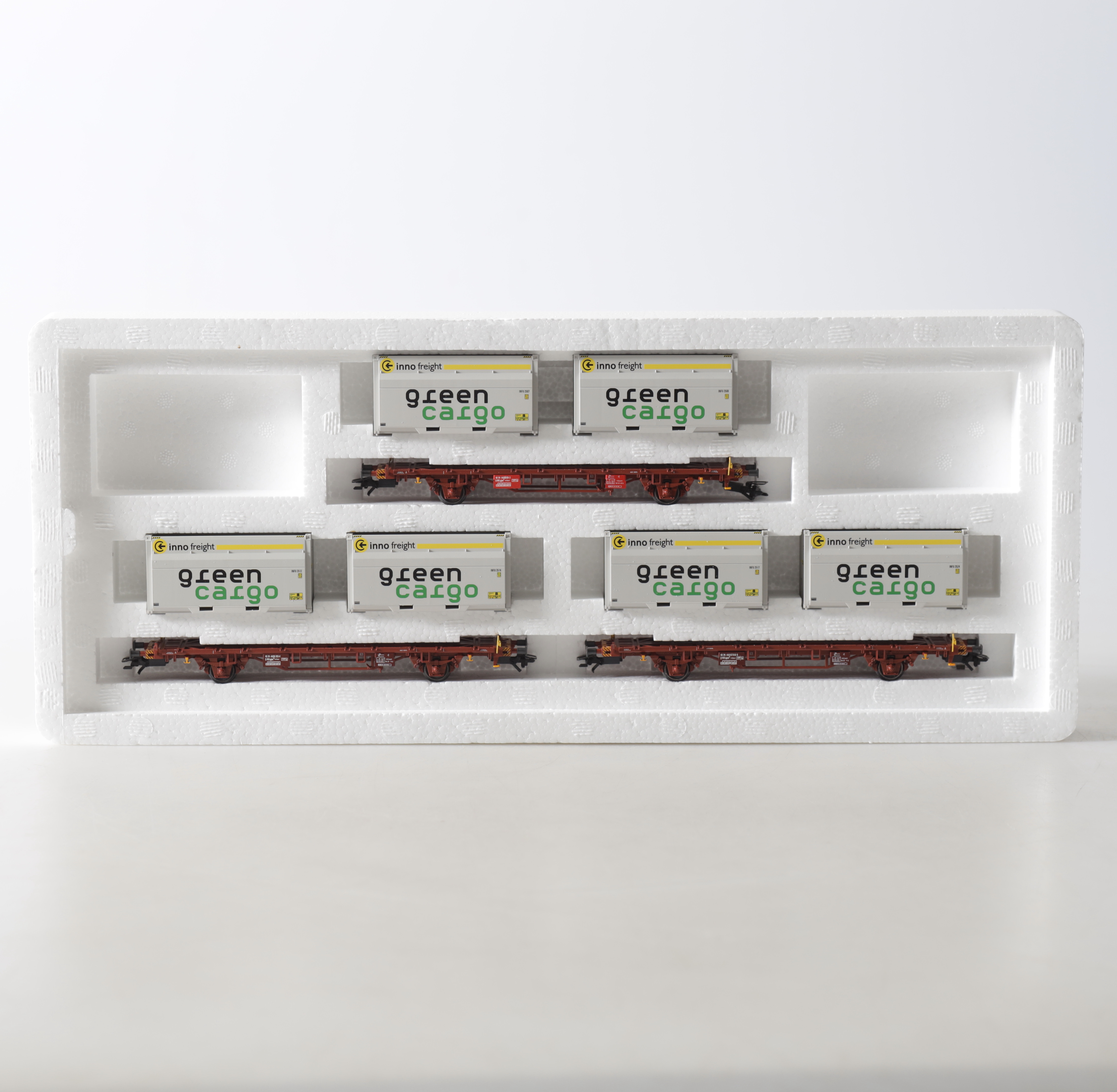 VAGNSET, 47723, H0, Container set Green Cargo, Märklin.