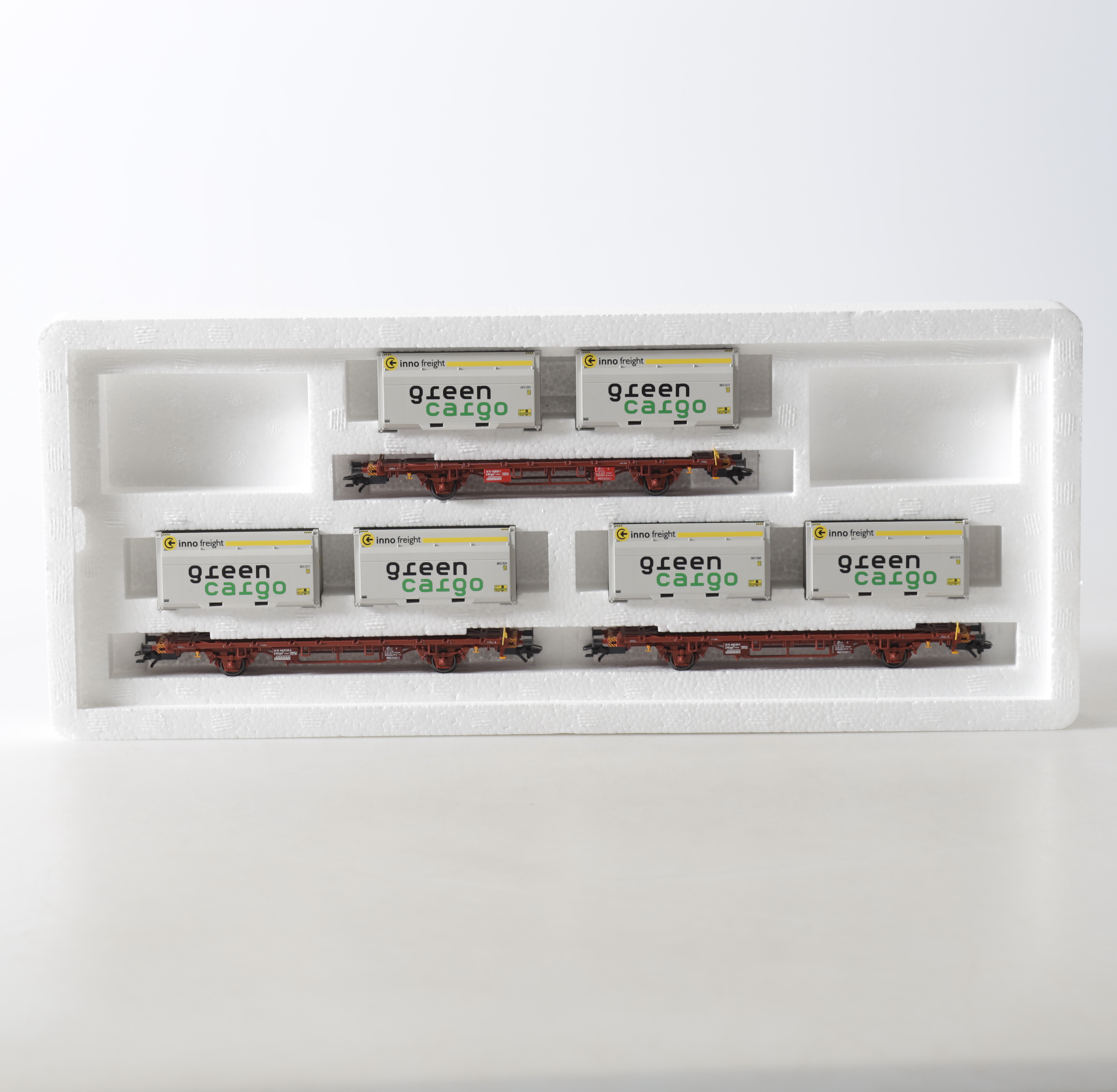 VAGNSET, 47723, H0, Container set Green Cargo, Märklin.