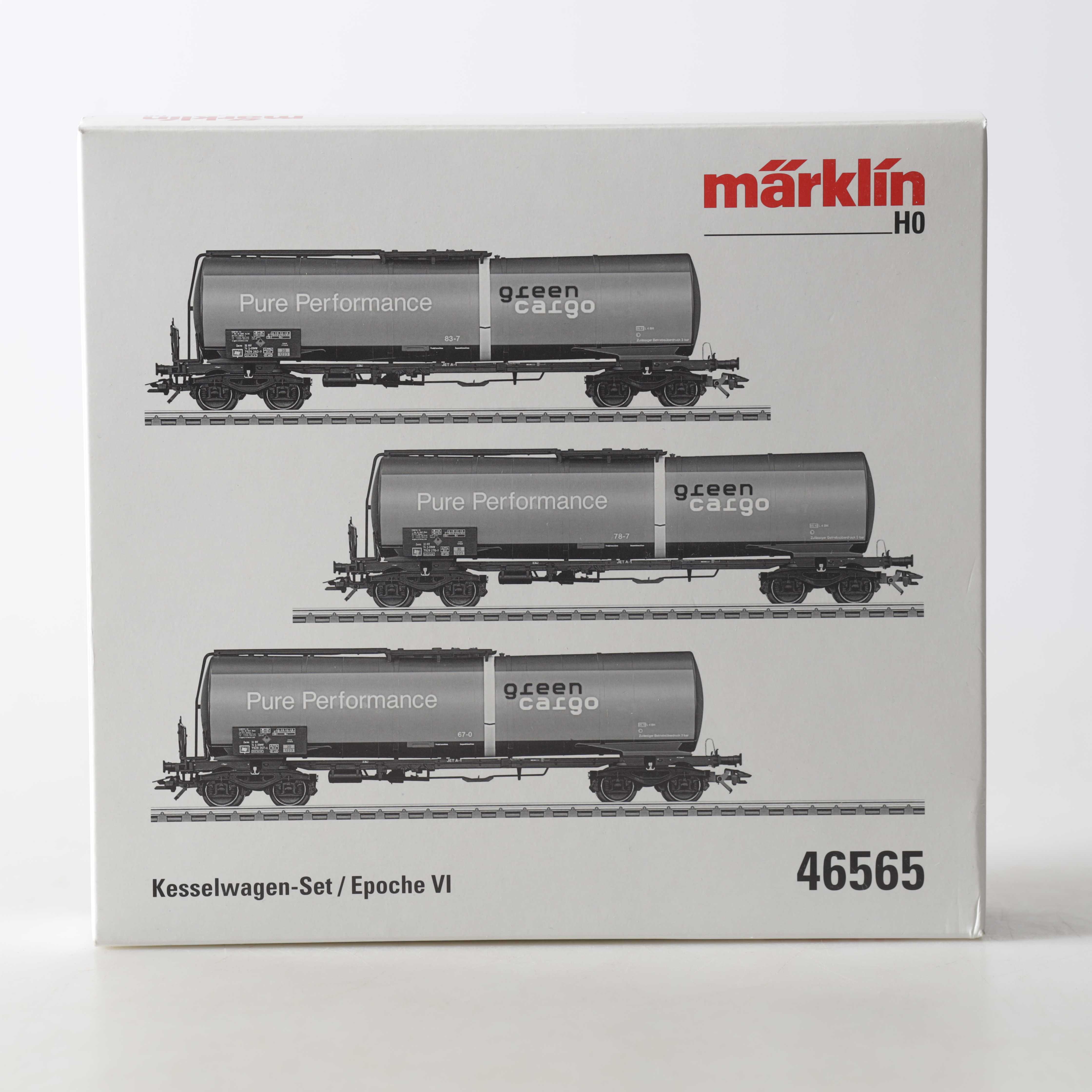 VAGNSATS, 46565, H0, Tankvagnar Green Cargo, Märklin.