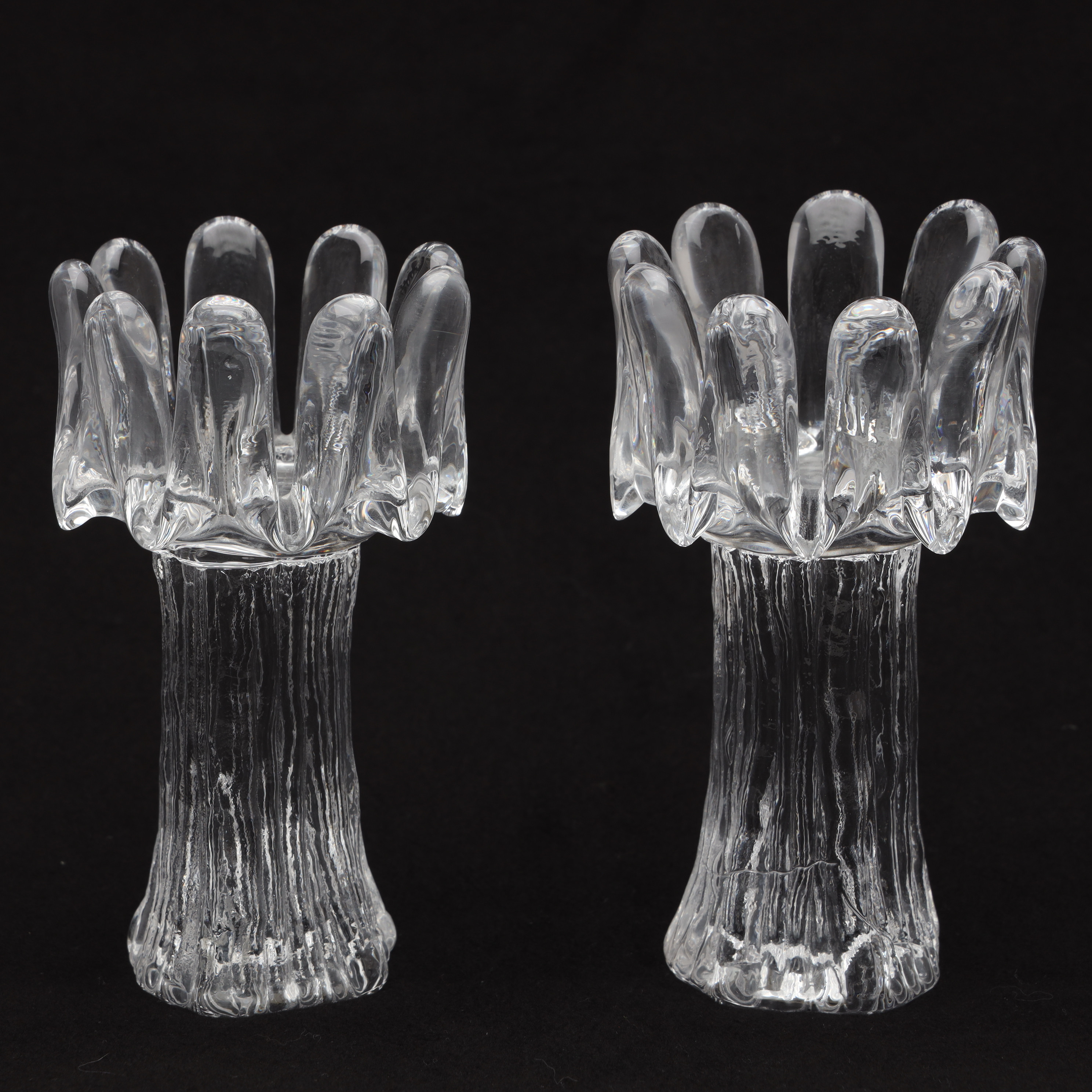 GÖRAN WÄRFF. LJUSLYKTOR, 1 par, "Sunflower", glas, Kosta Boda.