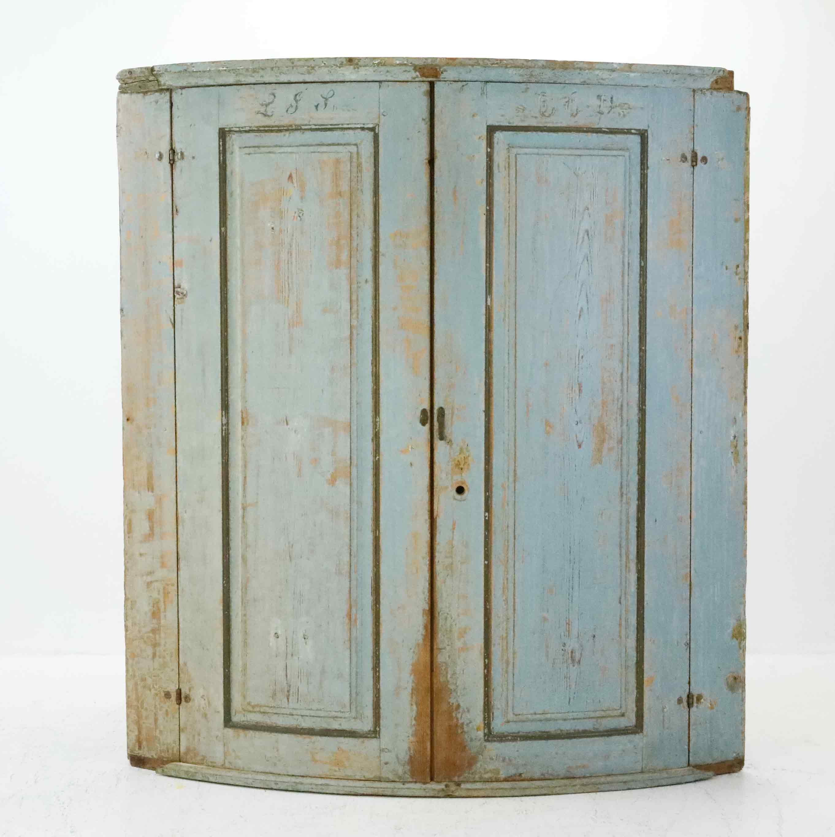 HÖRNSKÅP, Allmoge, Hälsingland, 1800-tal.