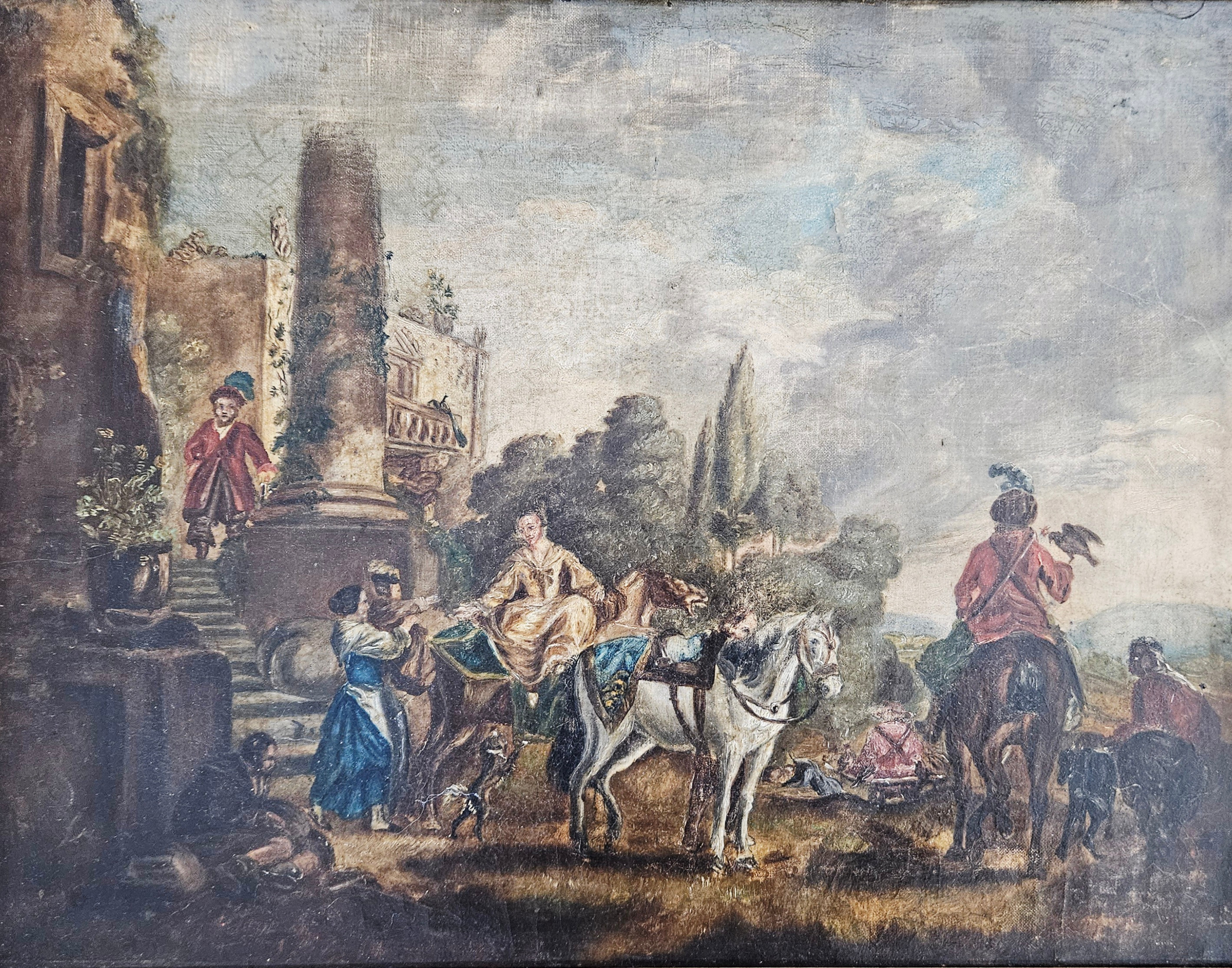 OKÄND KONSTNÄR. Olja på duk, 1600/1700-tal, osignerad.