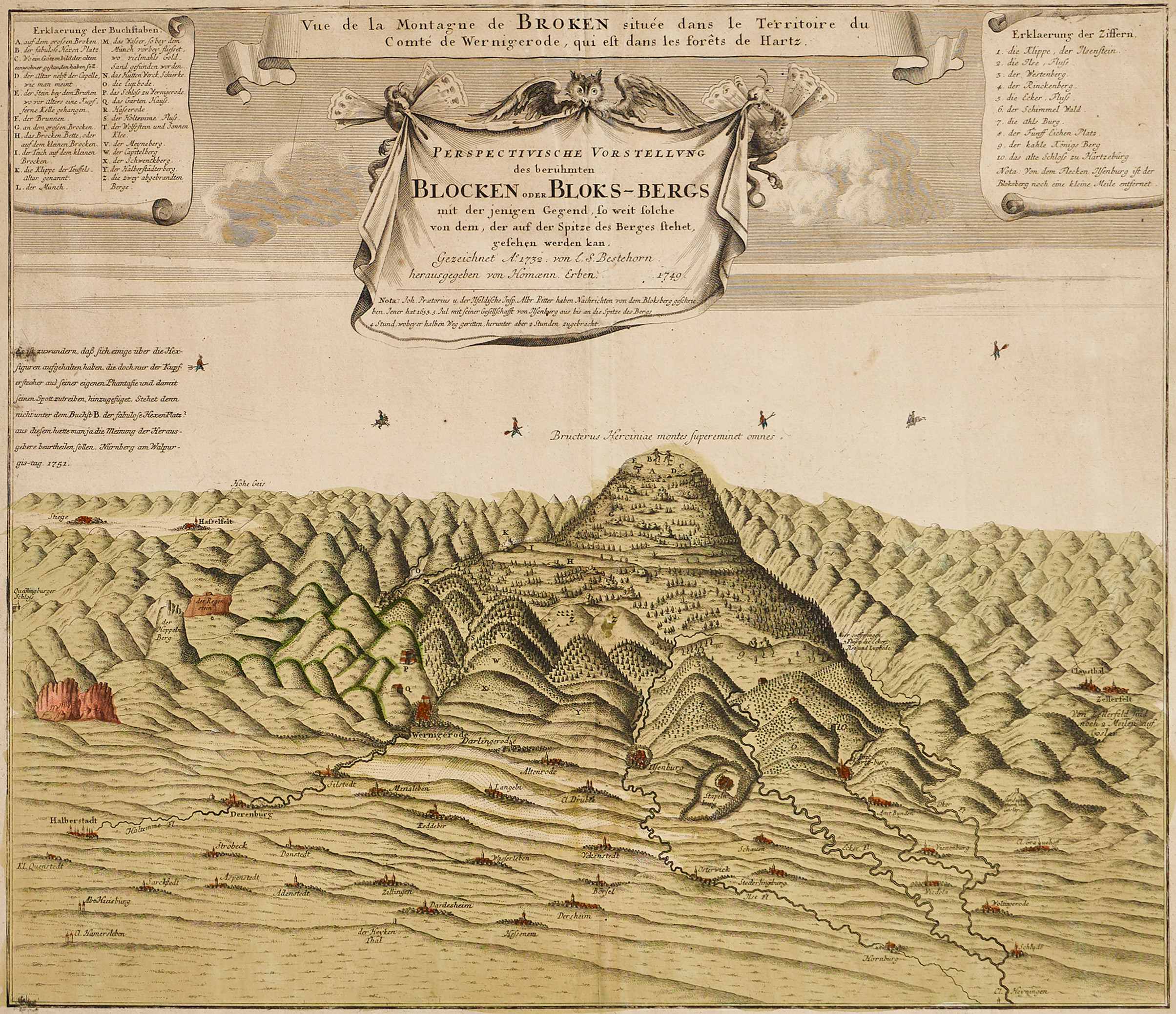 HOMANN (HEIRS), Perspectivische Vorstellung des berühmten Blocken oder Bloks-Bergs, (1749), 1751.