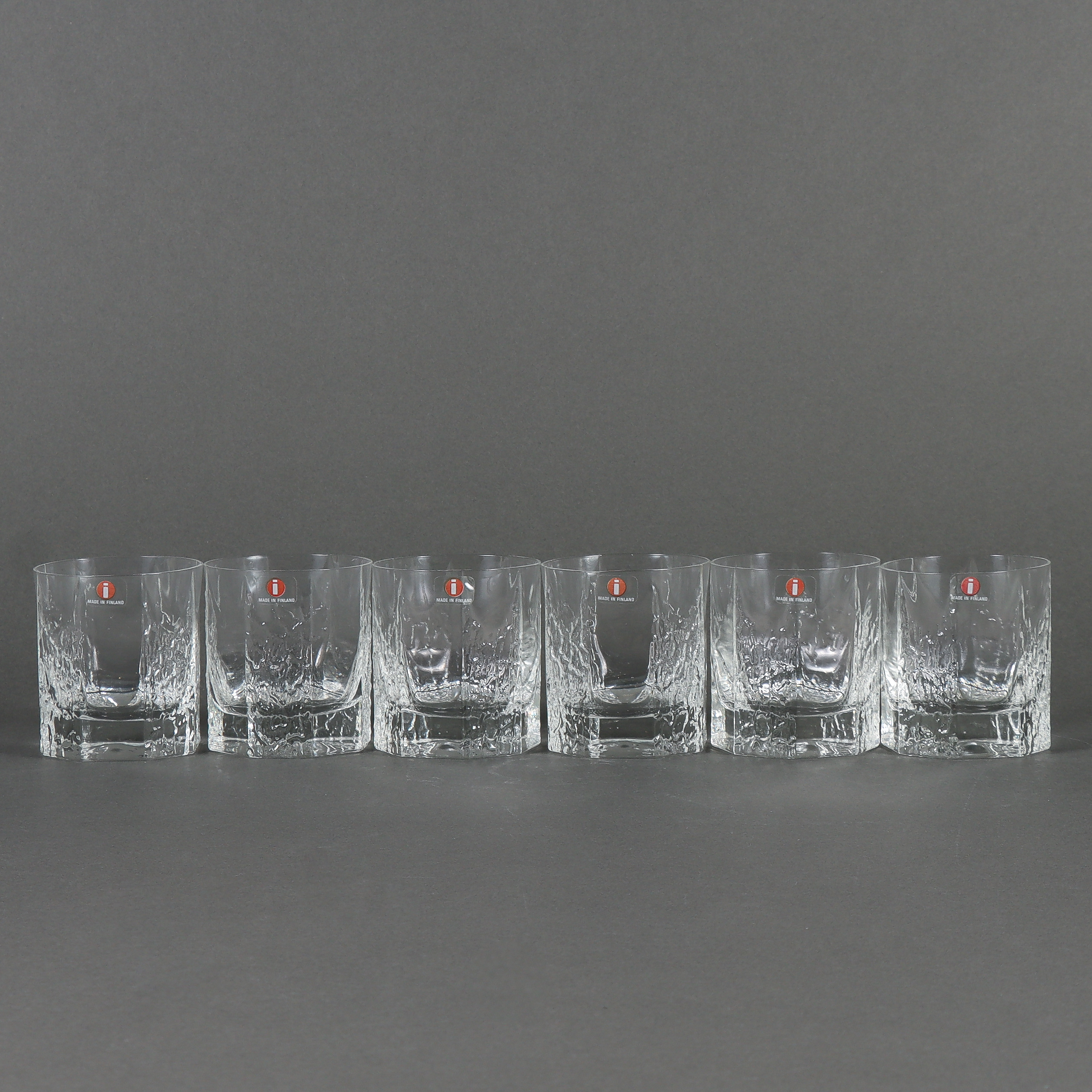 TIMO SARPANEVA. Whiskyglas 6 stycken, Iittala Kalinka.