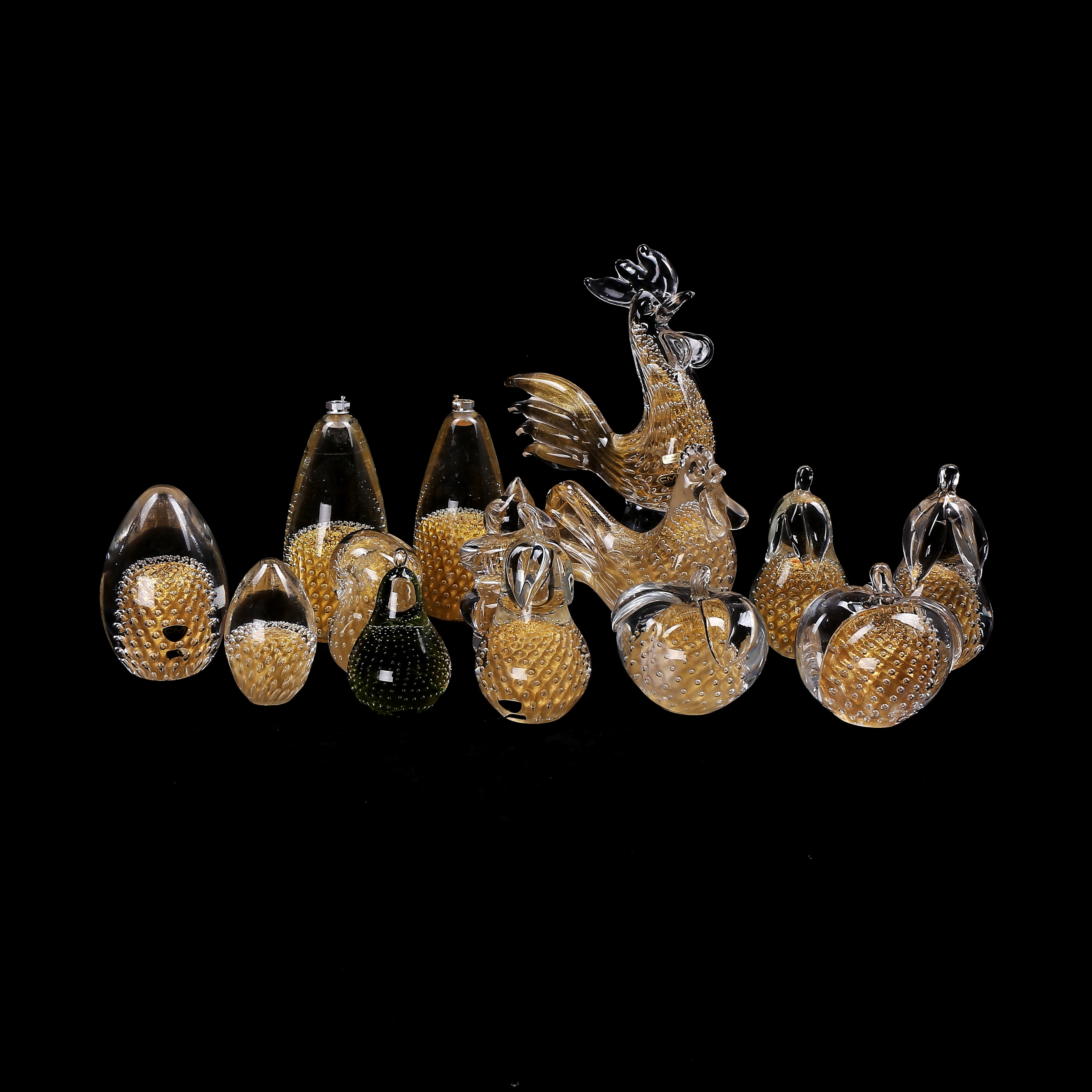 FIGURINER, 15 st, FM Konstglas, Ronneby, 1970-tal.
