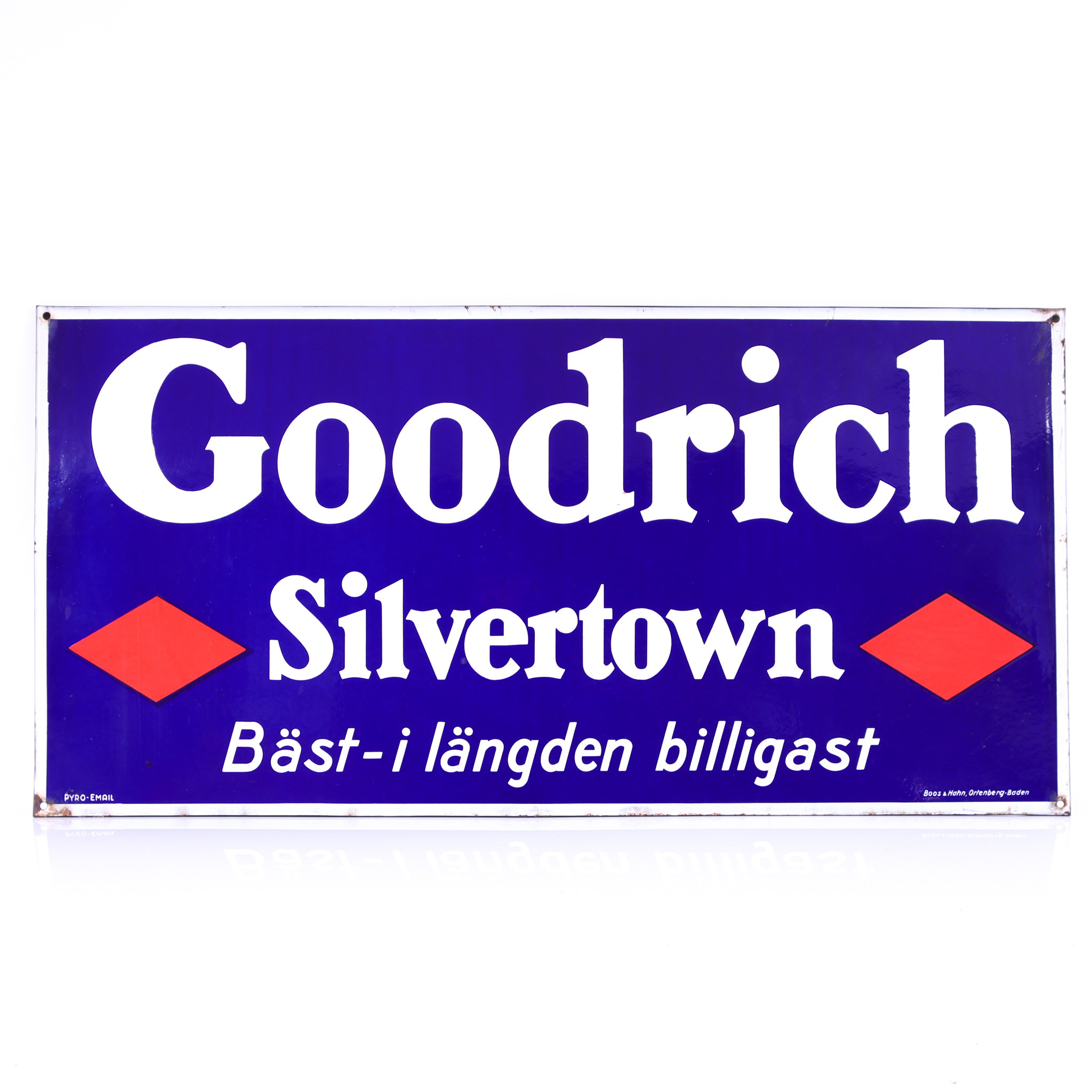 GOODRICH SILWERTOWN, emaljskylt, 1920/30-tal.