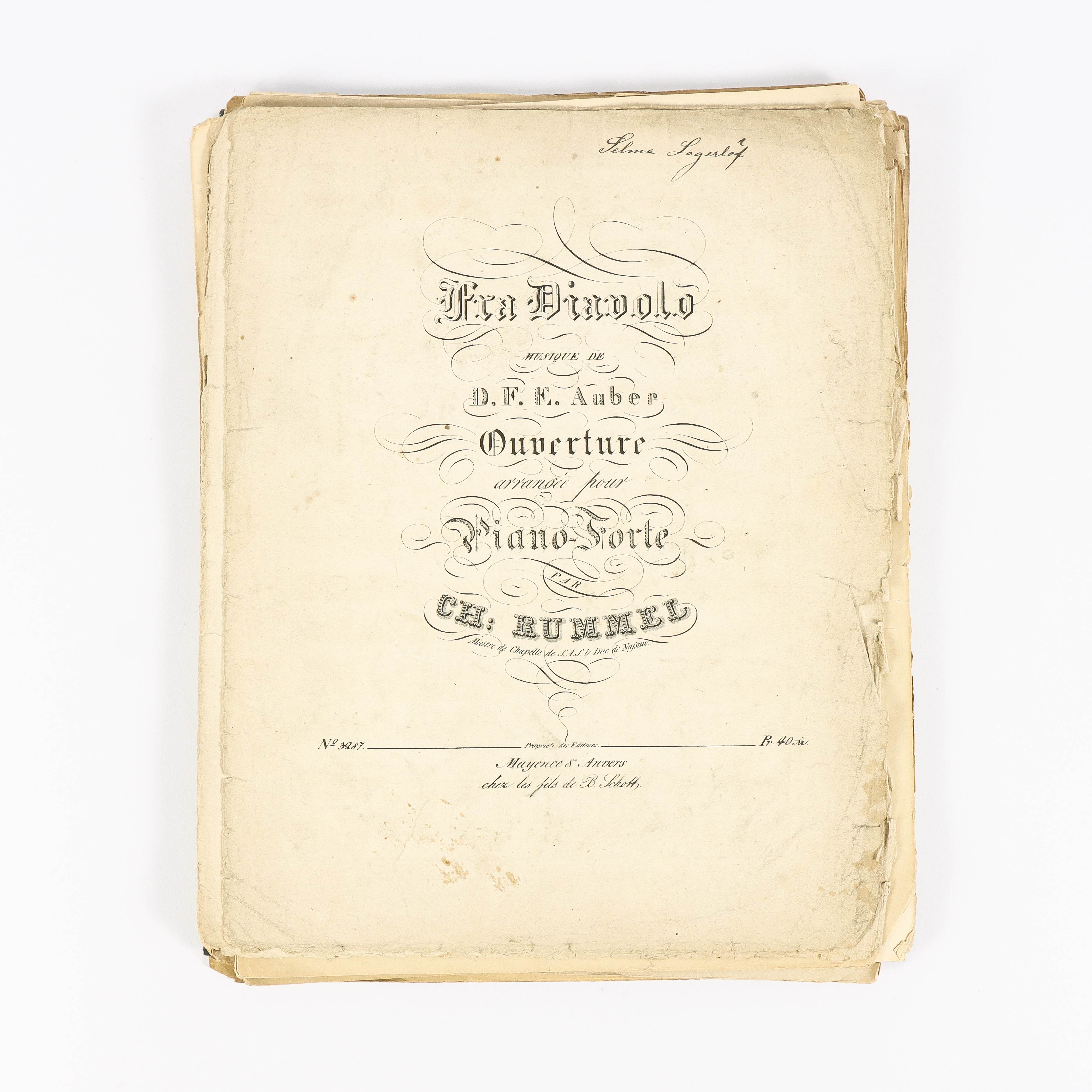 NOTHÄFTEN Med signatur från Selma Lagerlöf och lillasyster Gerda Lagerlöf, sent 1800-tal.