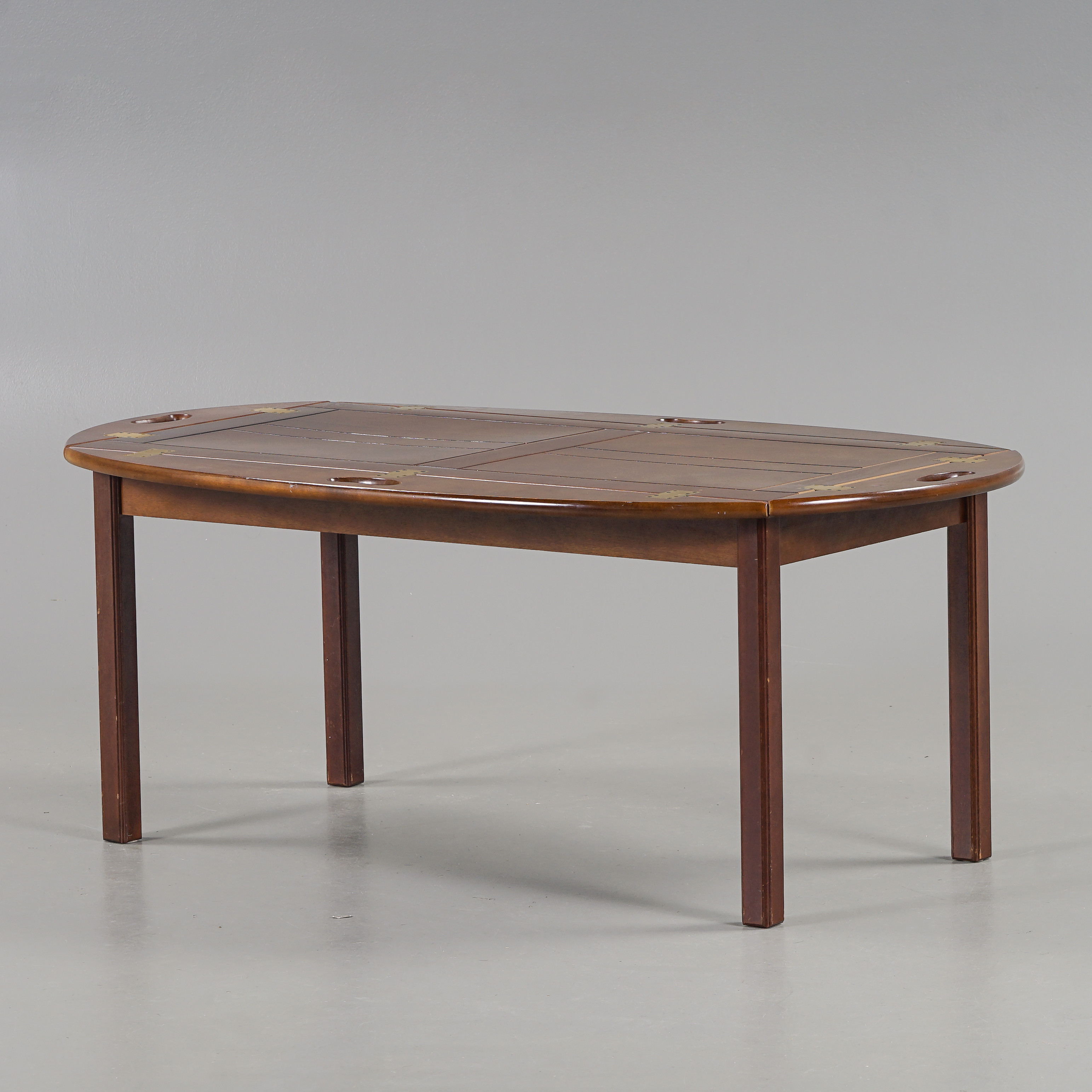 SOFFBORD "Butlers Tray" Engelsk stil, mahogny, 1900-talets andra hälft.