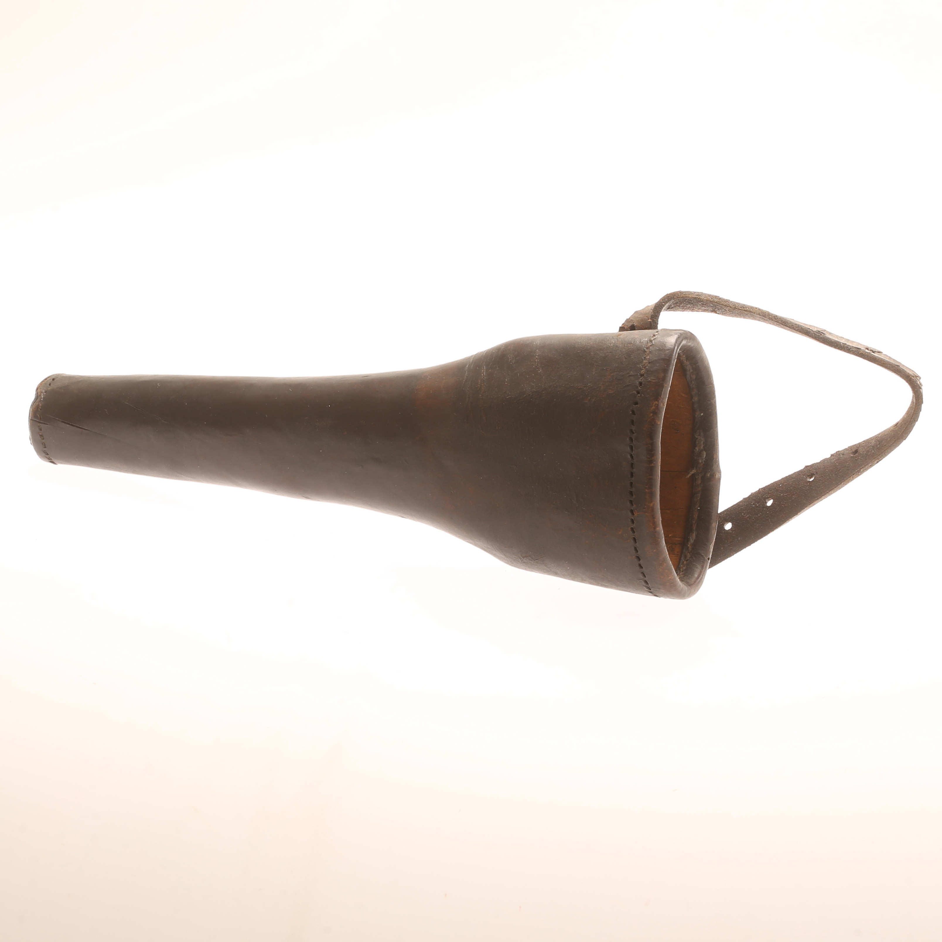 PISTOLHÖLSTER, läder, trä, 1800/1900-tal.