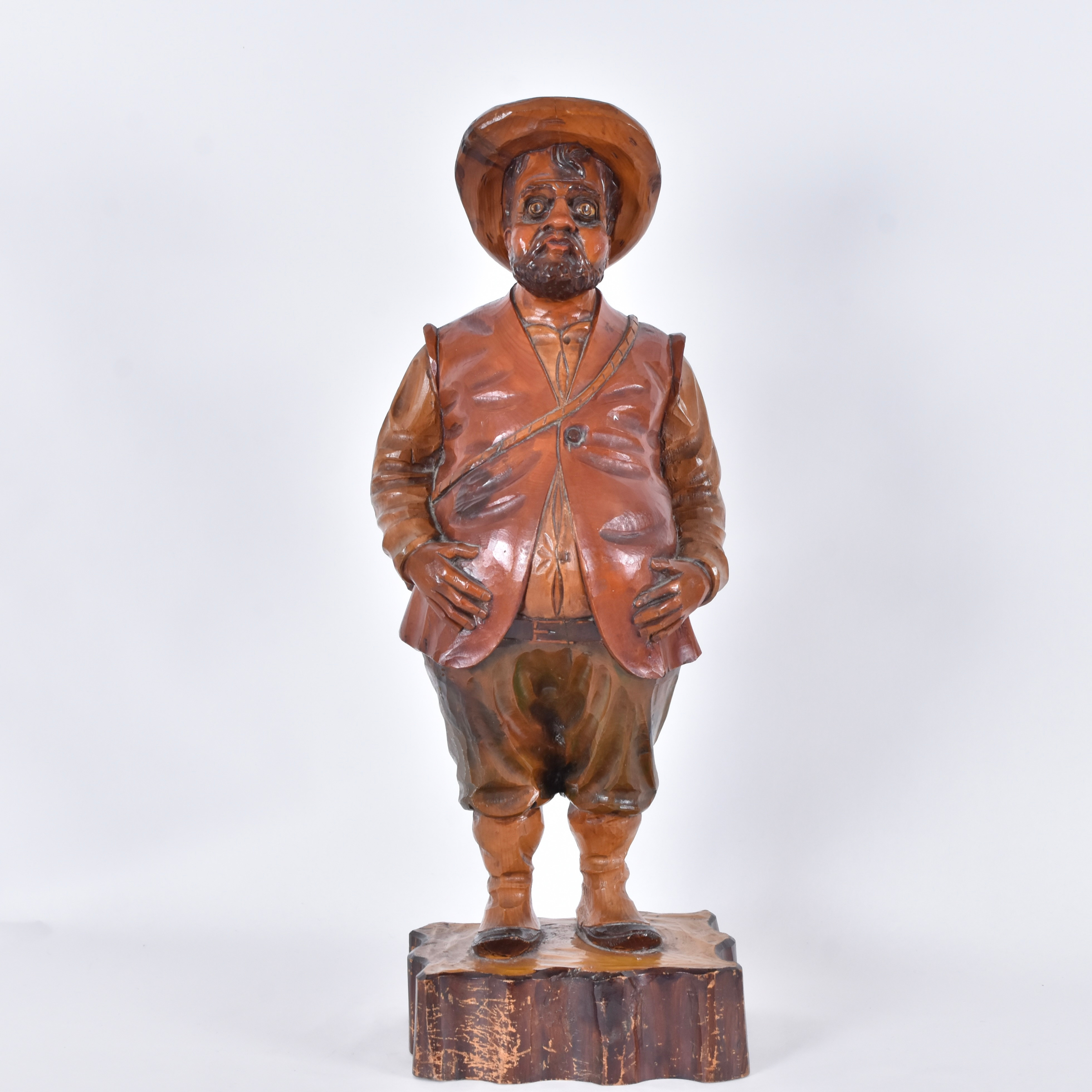 SKULPTUR, skuret och bemålat trä, "Sancho Panza ".