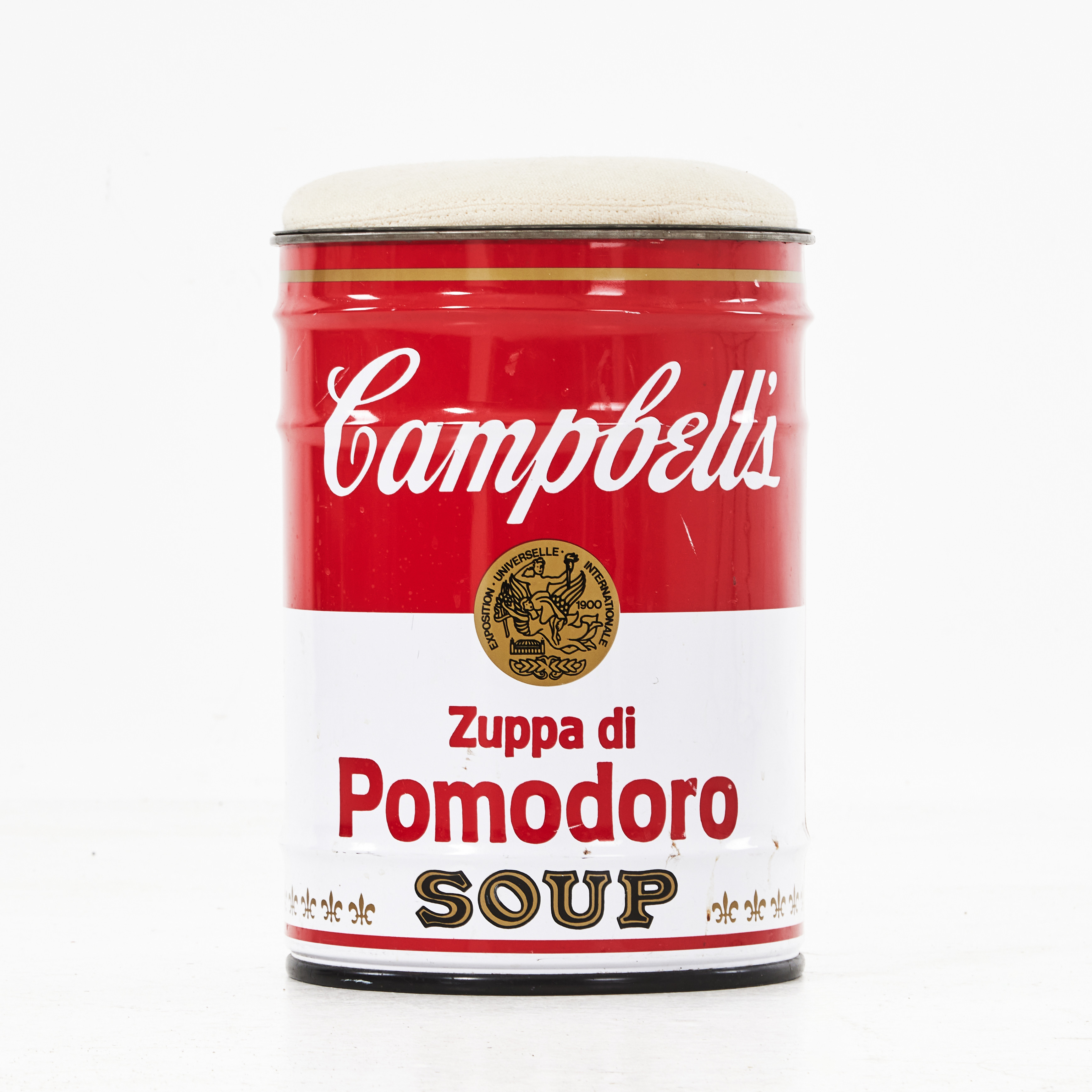 SIMON GAVINA. pall, "Omaggio ad Andy Warhol", locket märkt Ultramobile Simon, Bologna, Italy.