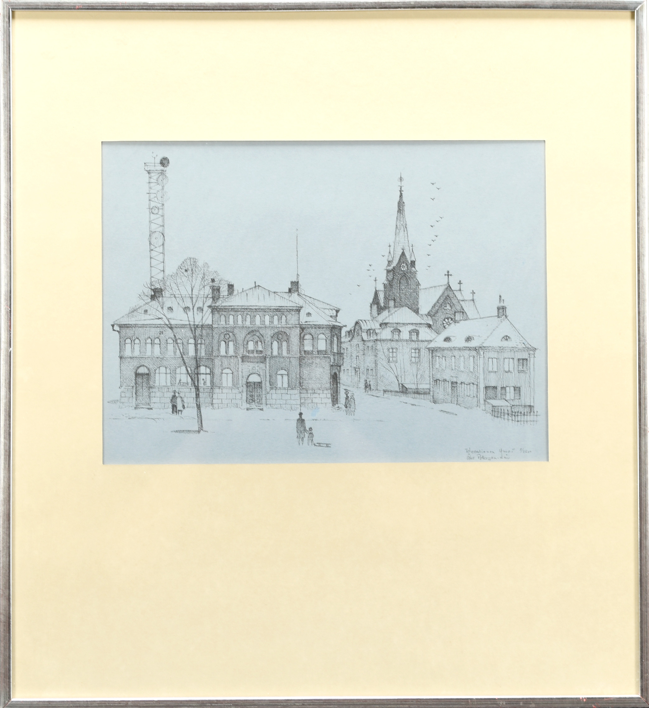 ÅKE PETTERSSON-NÅW. Grafiskt blad, "Telestationen i Umeå".