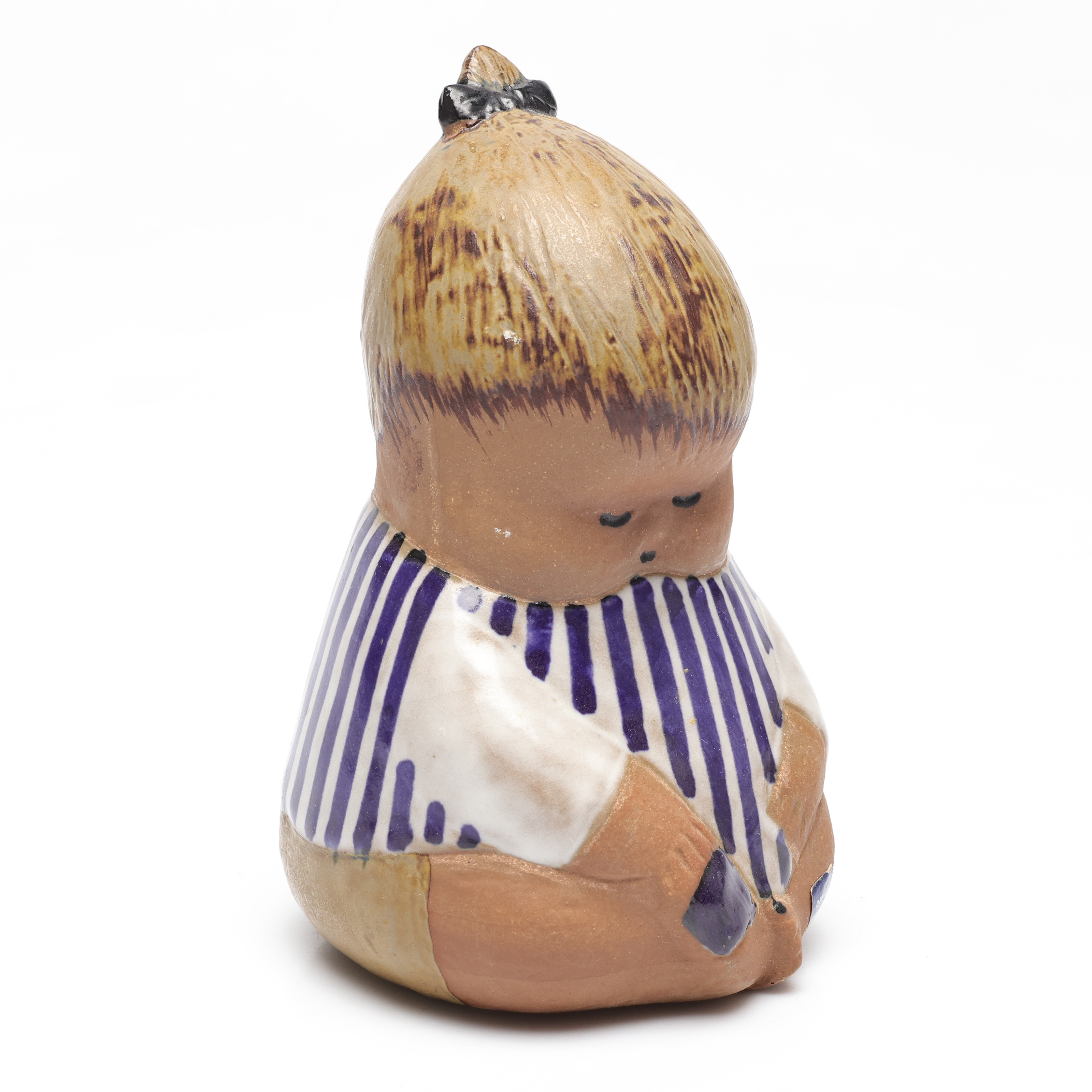 LISA LARSON. Figur, glaserat stengods, "Johanna", Gustavsberg, signerad.