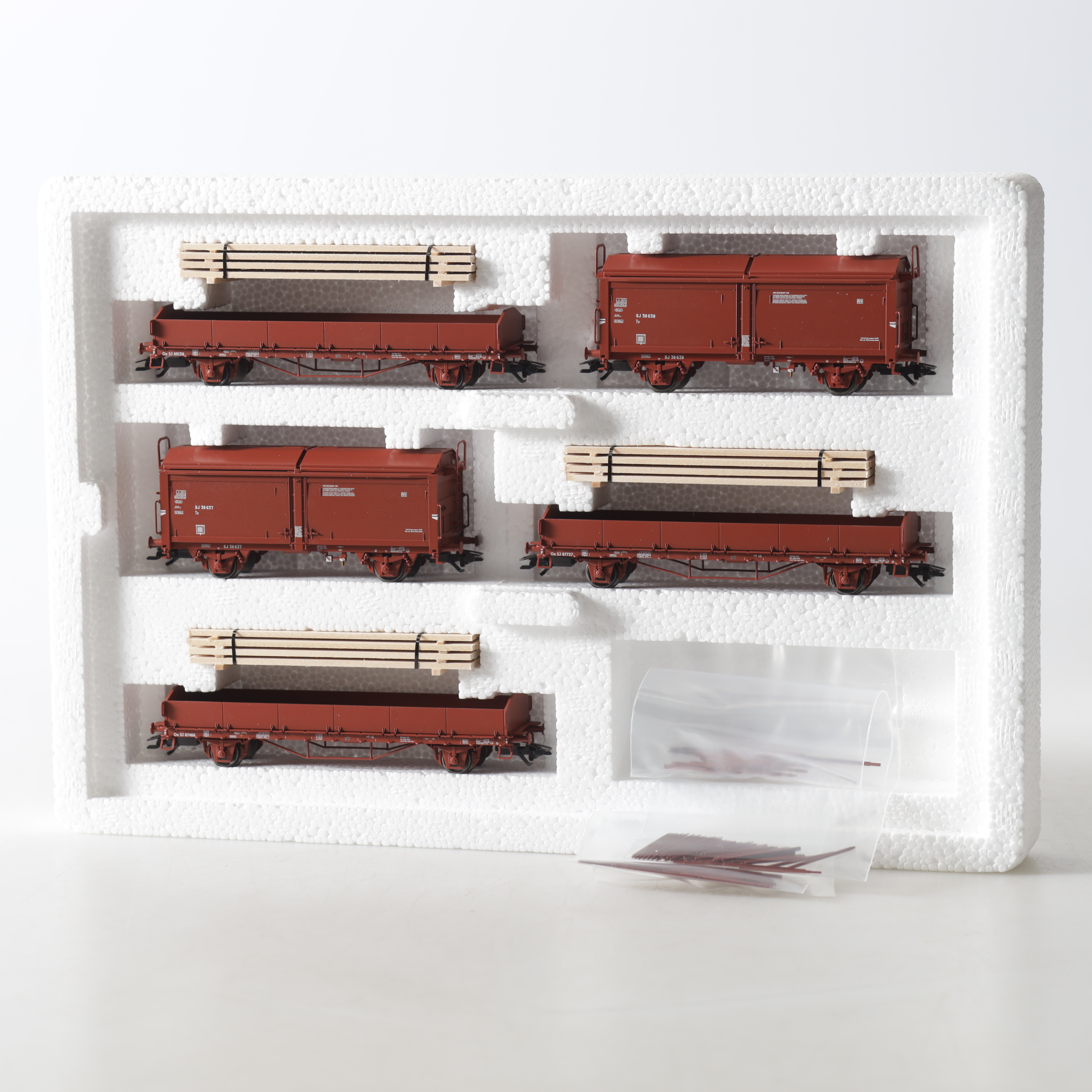 VAGNSATS, 47733, H0, SJ:s godsvagnar, Märklin.