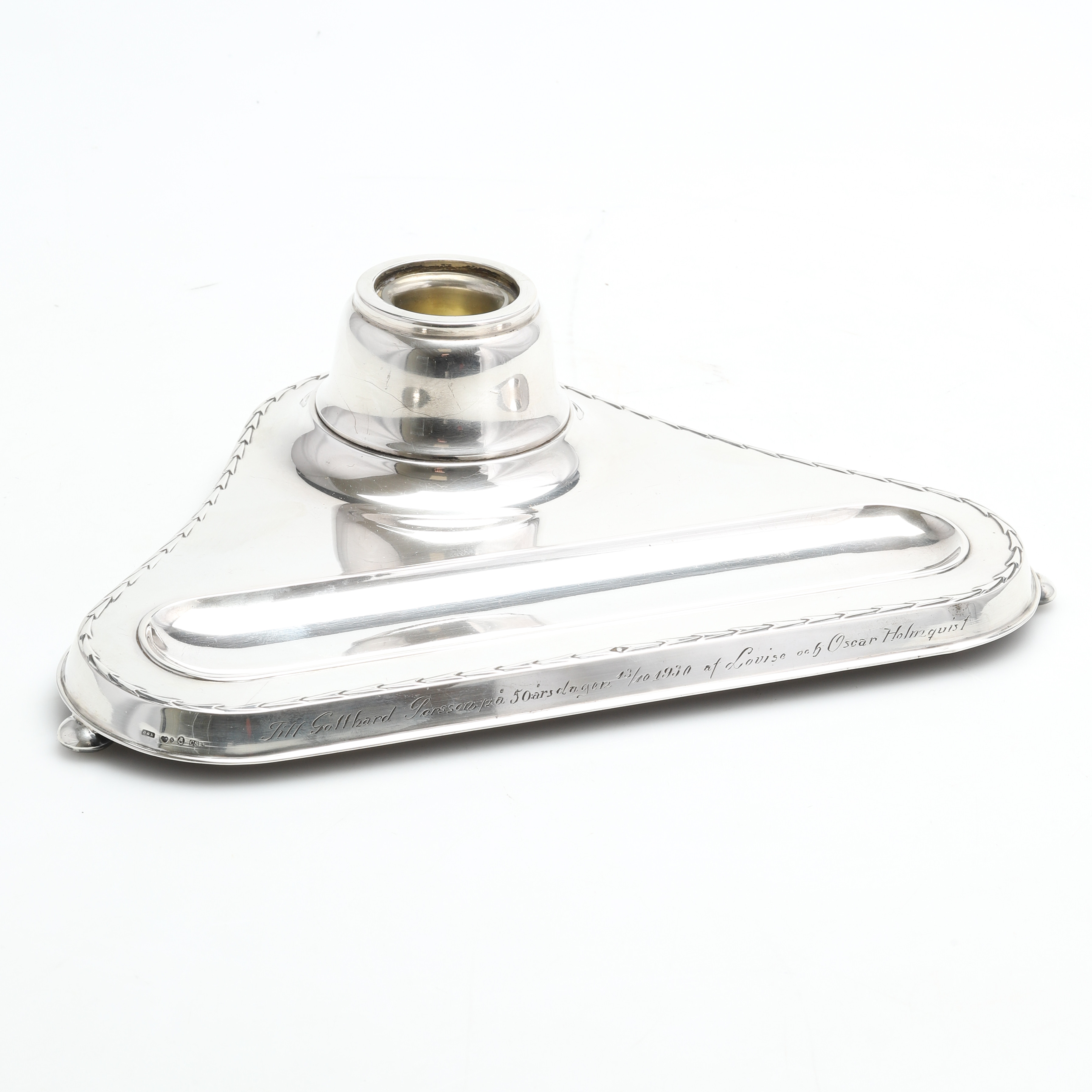 SKRIVSTÄLL, silver, C.G. Hallberg, Stockholm, 1929.