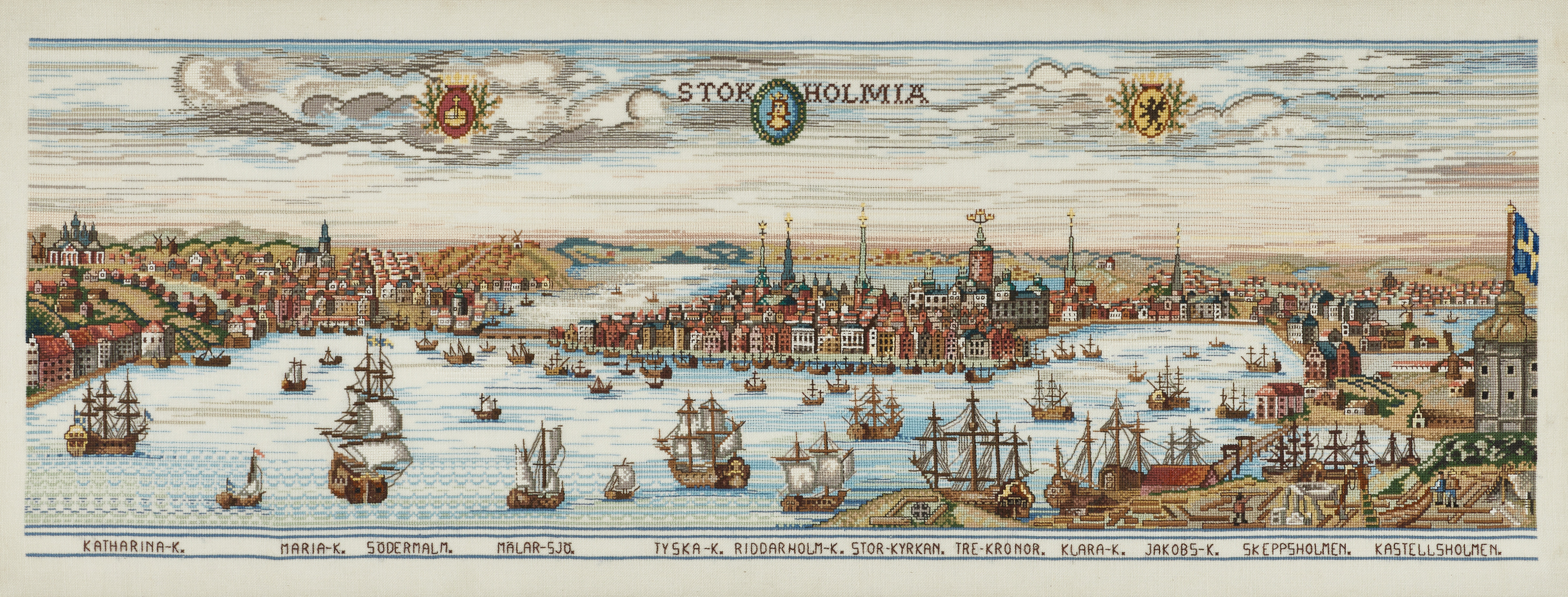 VÄV, STOCKHOLM, efter Erik Dahlbergs bild ur Suecia antiqua et hodierna. 1900-talets första hälft.