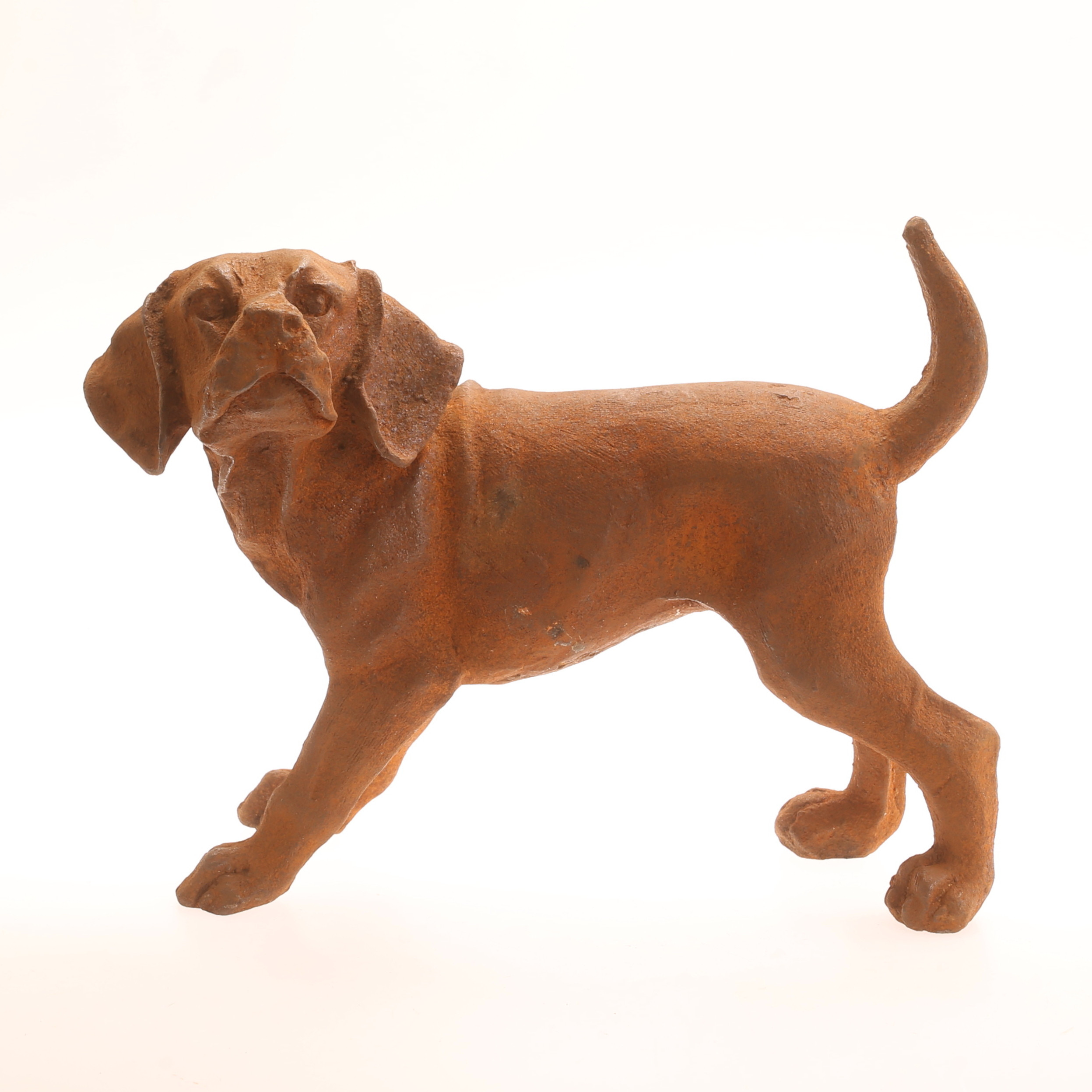 SKULPTUR, hund, gjutjärn, samtida.