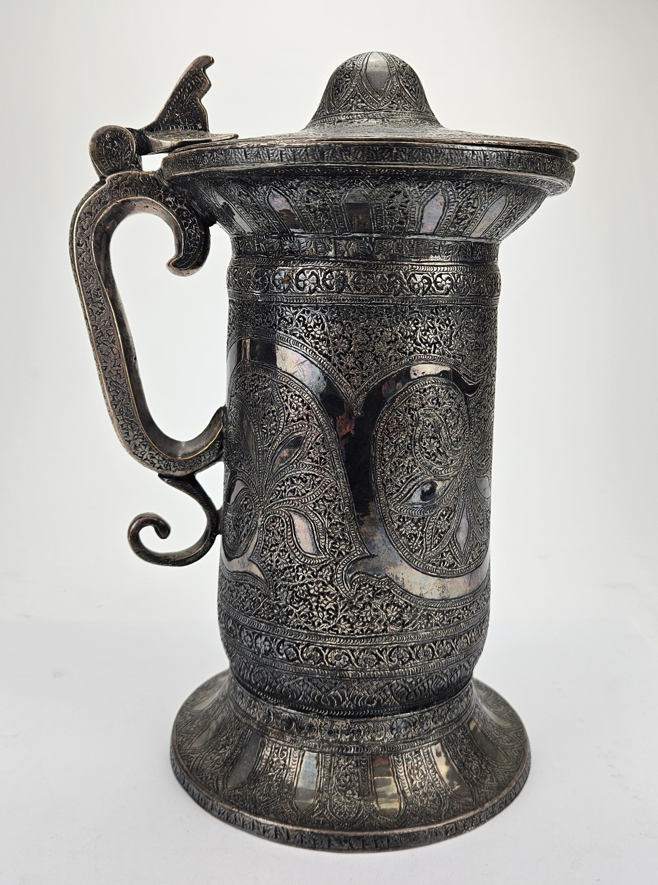 STOP, försilvrad metall, troligen Persien, 1800/1900-tal.