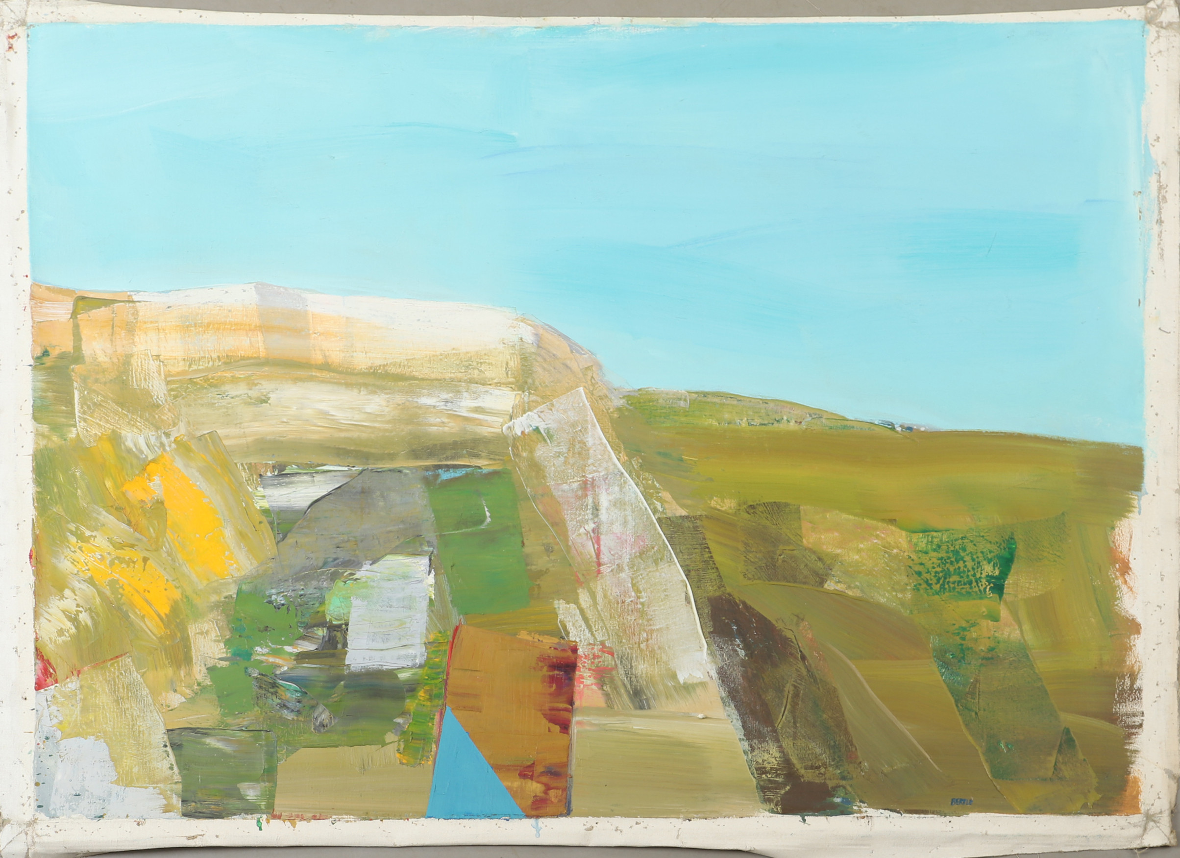 LARS BERTLE. "Landskap, Rhodos", olja på duk, signerad Bertle.