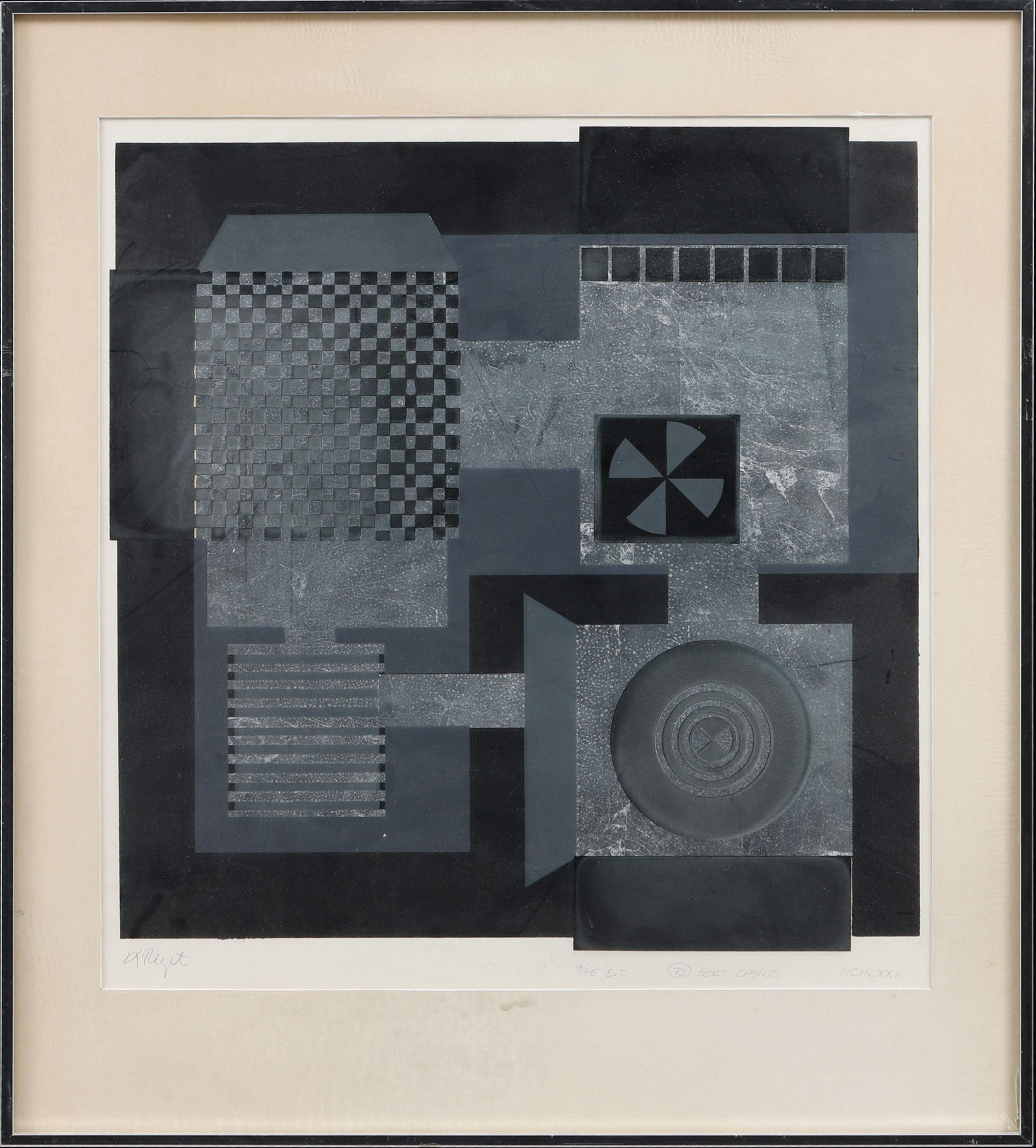 KARL ÅGE RIGET. "Sort Casino", serigrafi, signerad och numrerad 9/45 E.T.