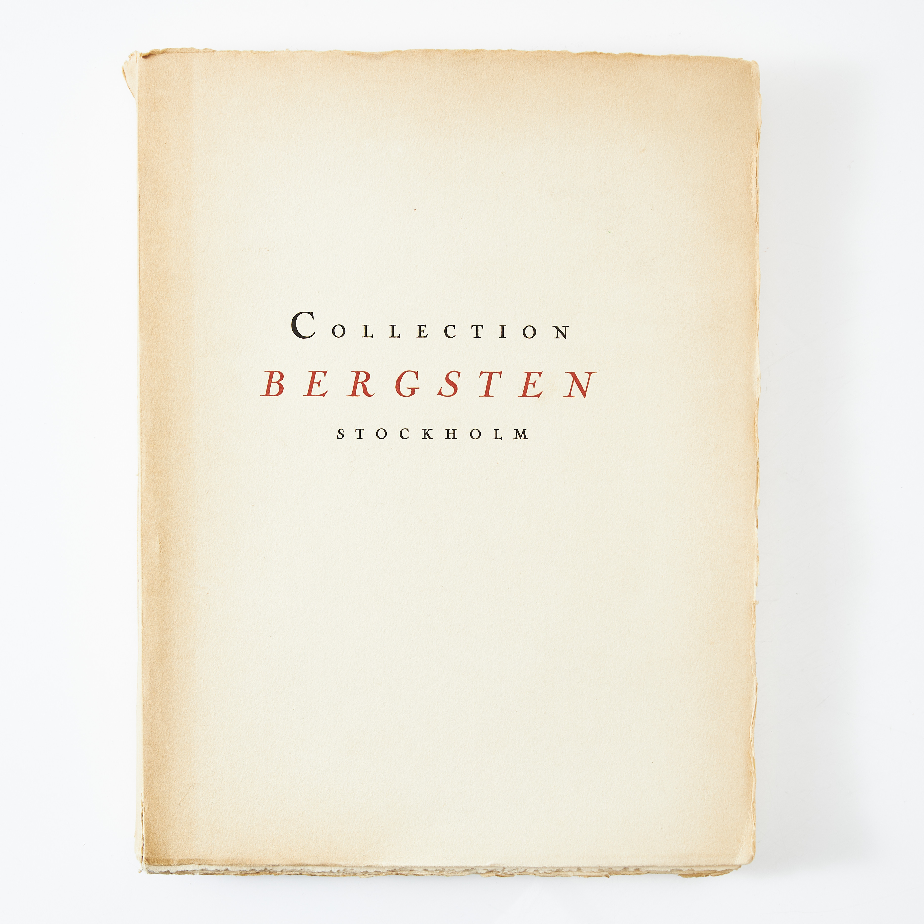 COLLECTION BERGSTEN, ART ANCIEN, DEDIKATION, BREV, 1925.