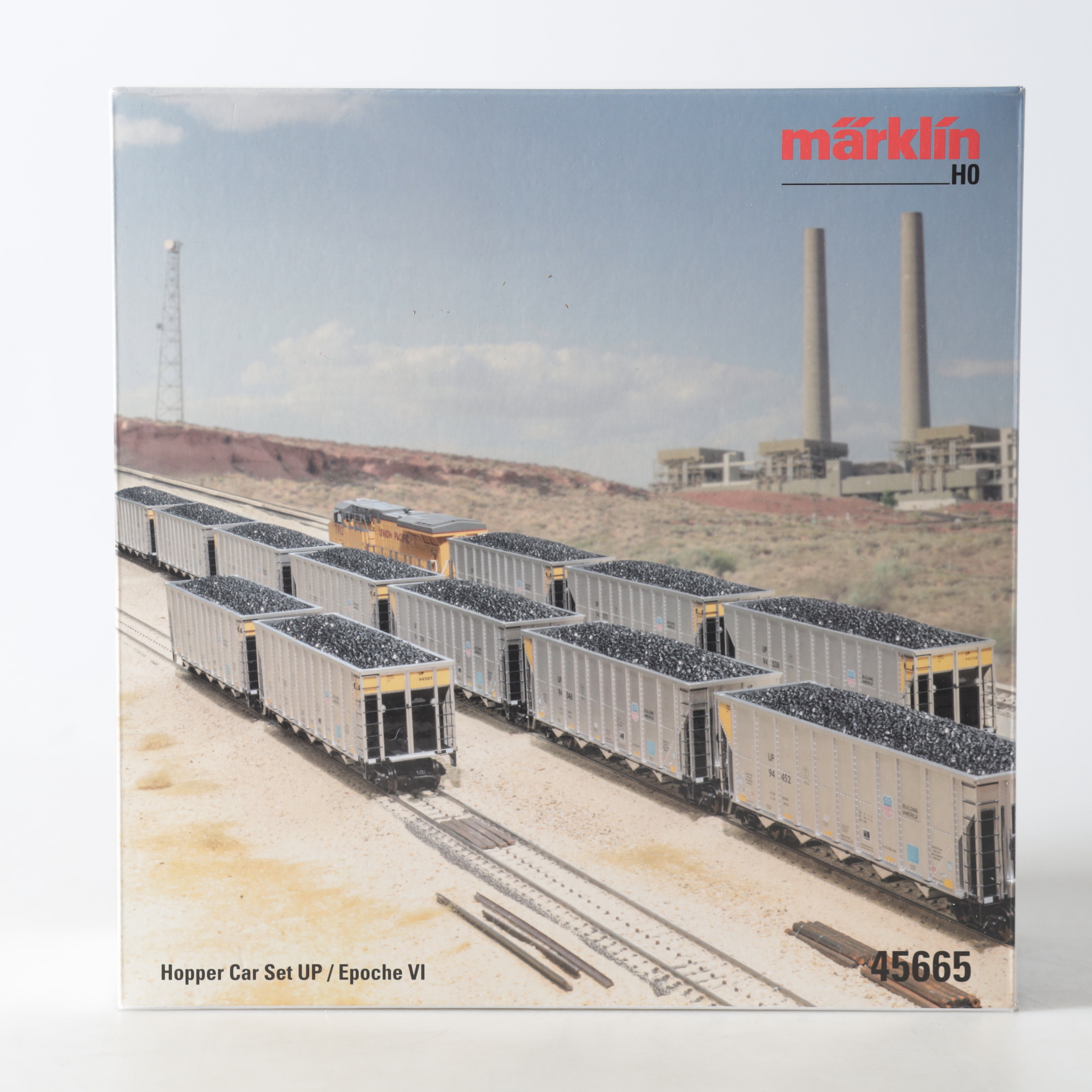 VAGNSET, 45665, H0, Union pacific Hopper car set, Märklin.