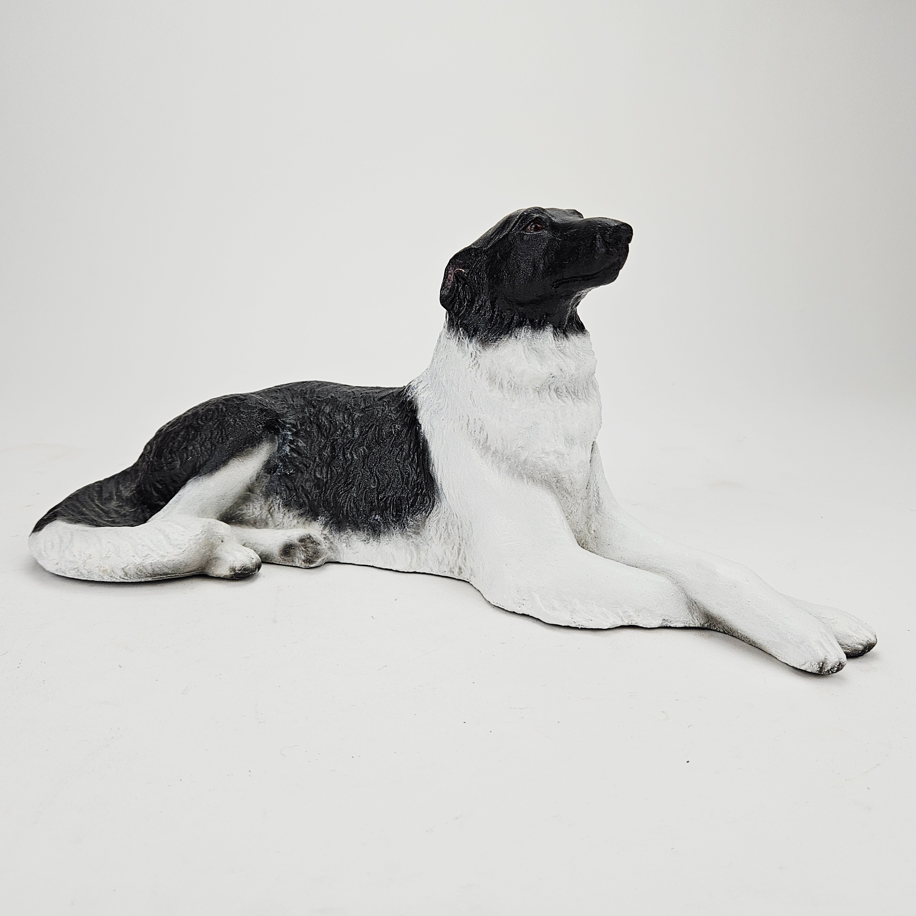 SKULPTUR, konstmassa, Borzoi, Milan Sorm, Animal Art Products, Tjeckoslovakien.