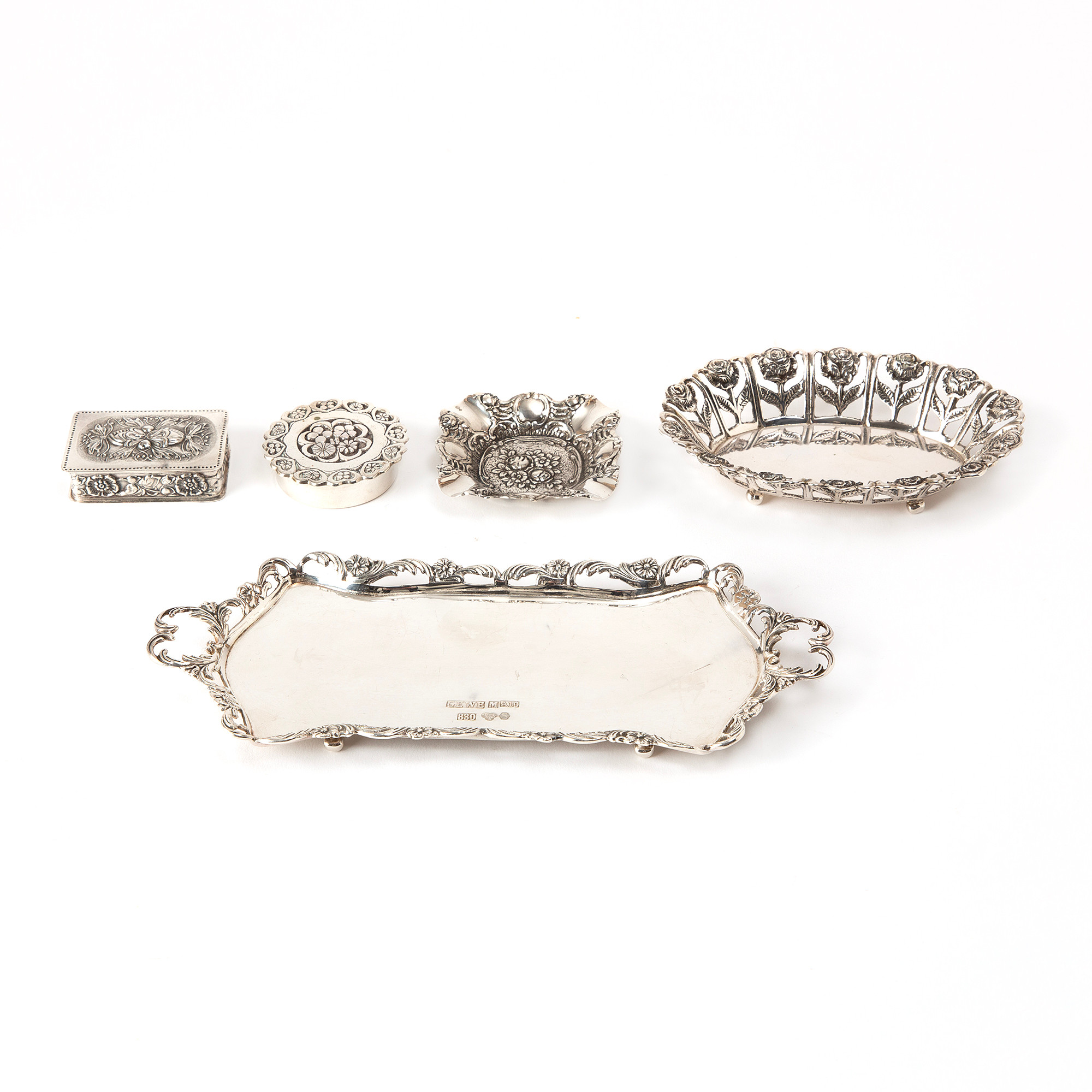 PARTI SILVER, 5 delar, 1900-tal.