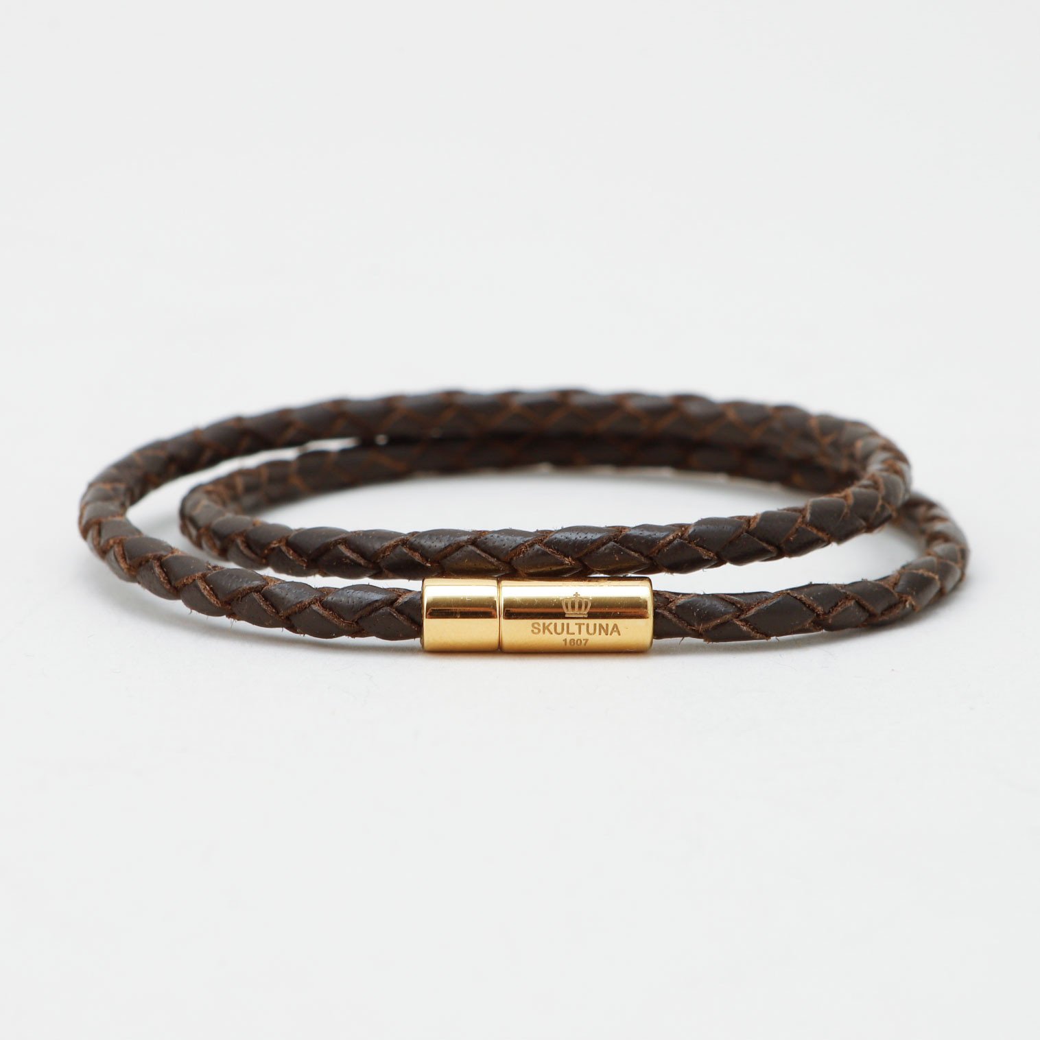 ARMBAND, Skultuna, mässing och läder.