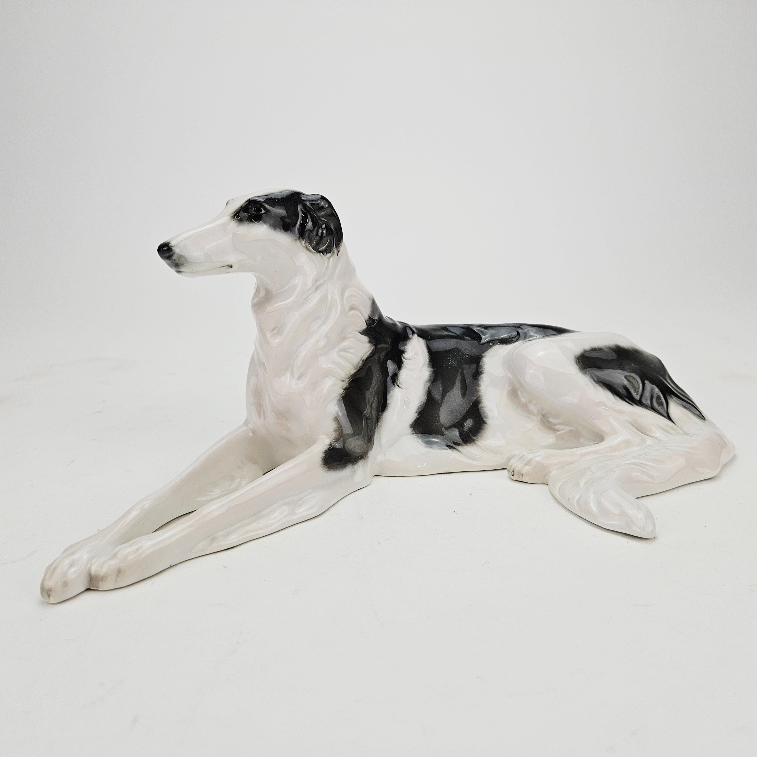 FIGURIN, porslin, Borzoi, Max Valentin, Rosenthal, Tyskland.